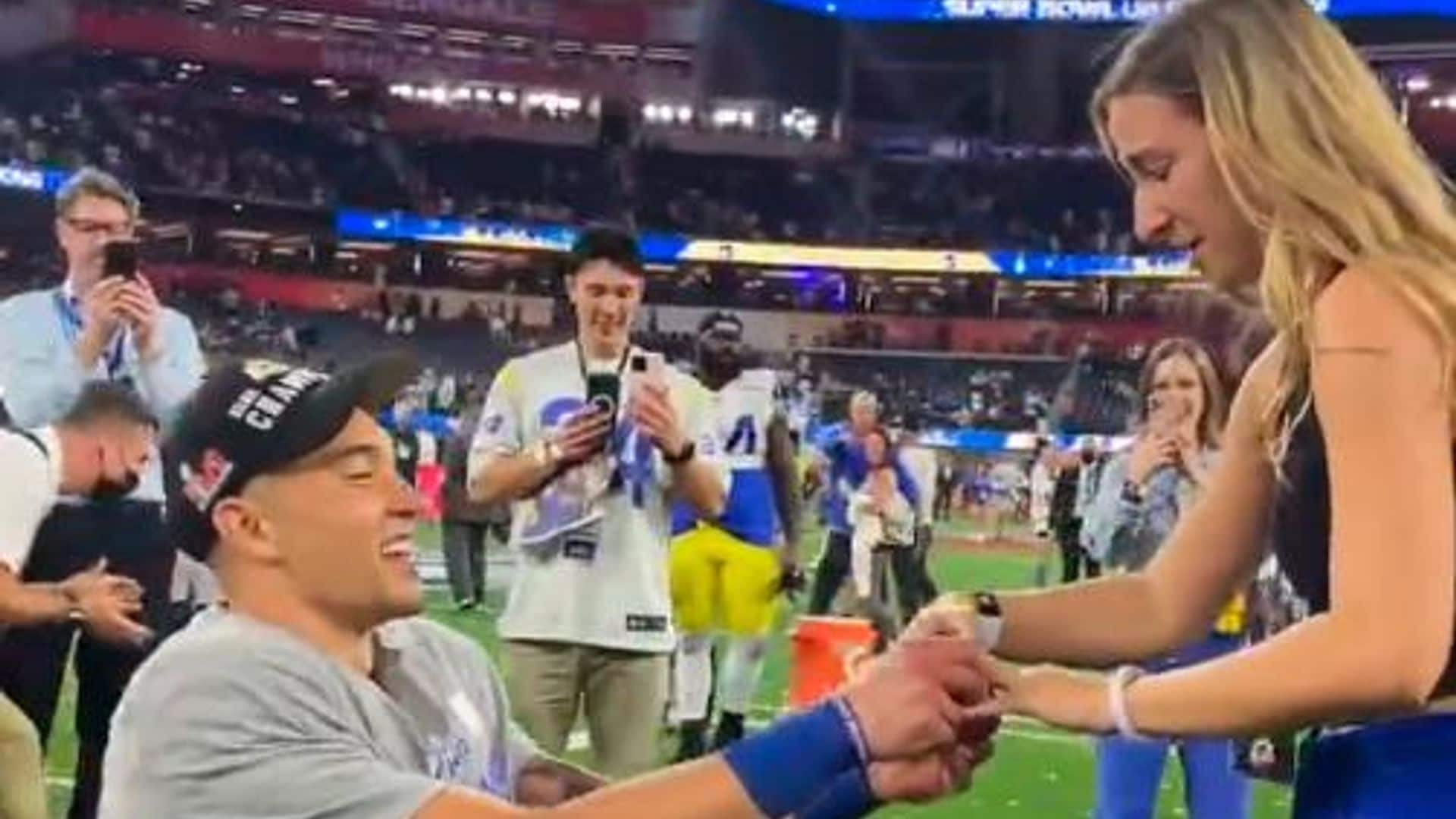 Super Bowl: Así fue la propuesta matrimonial de Taylor Rapp luego de ganar con los Rams