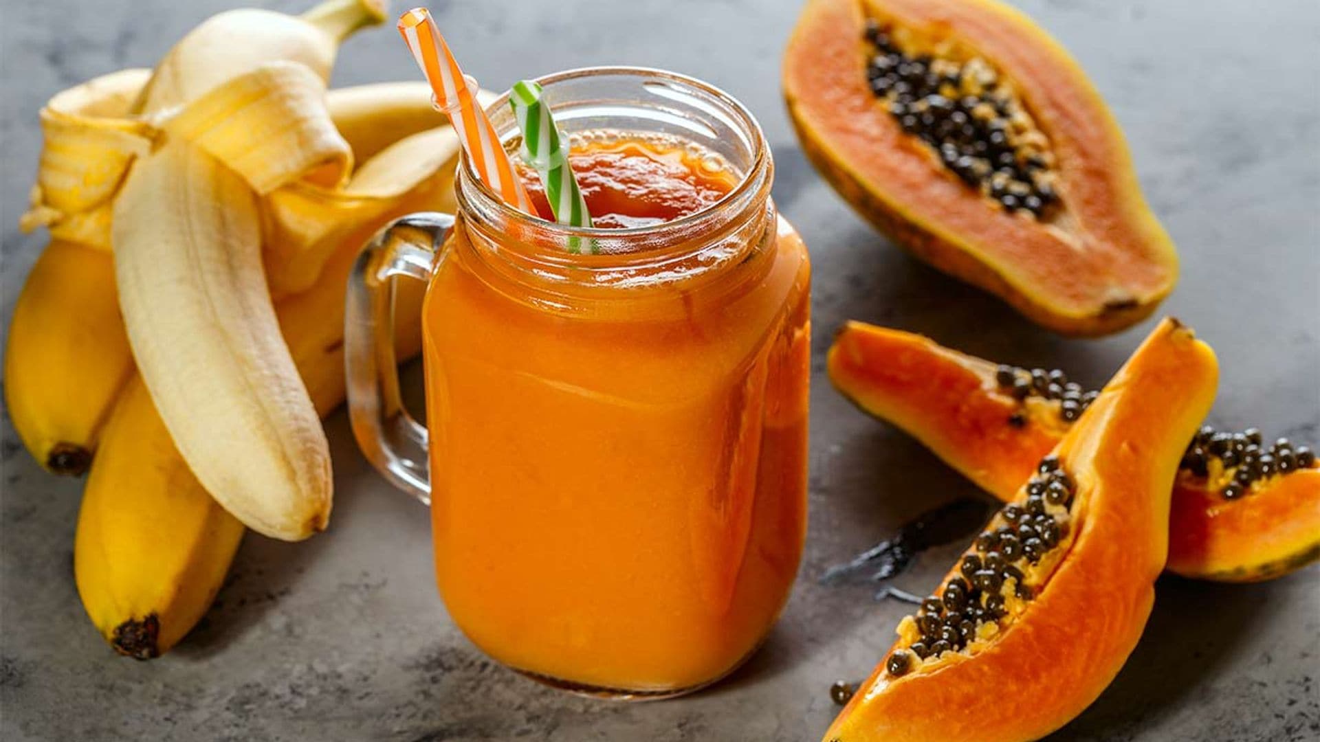 Batido de papaya con plátano