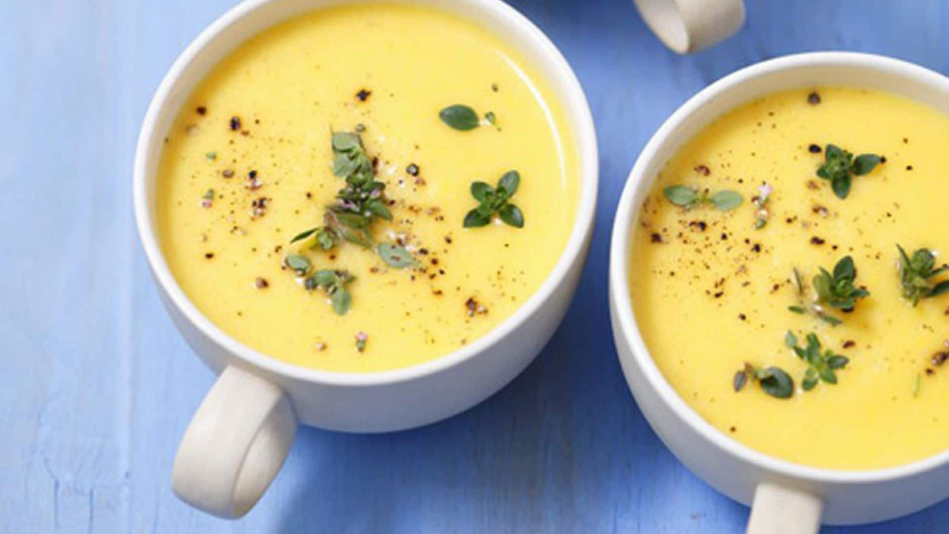 Crema de coliflor y zanahoria al jengibre