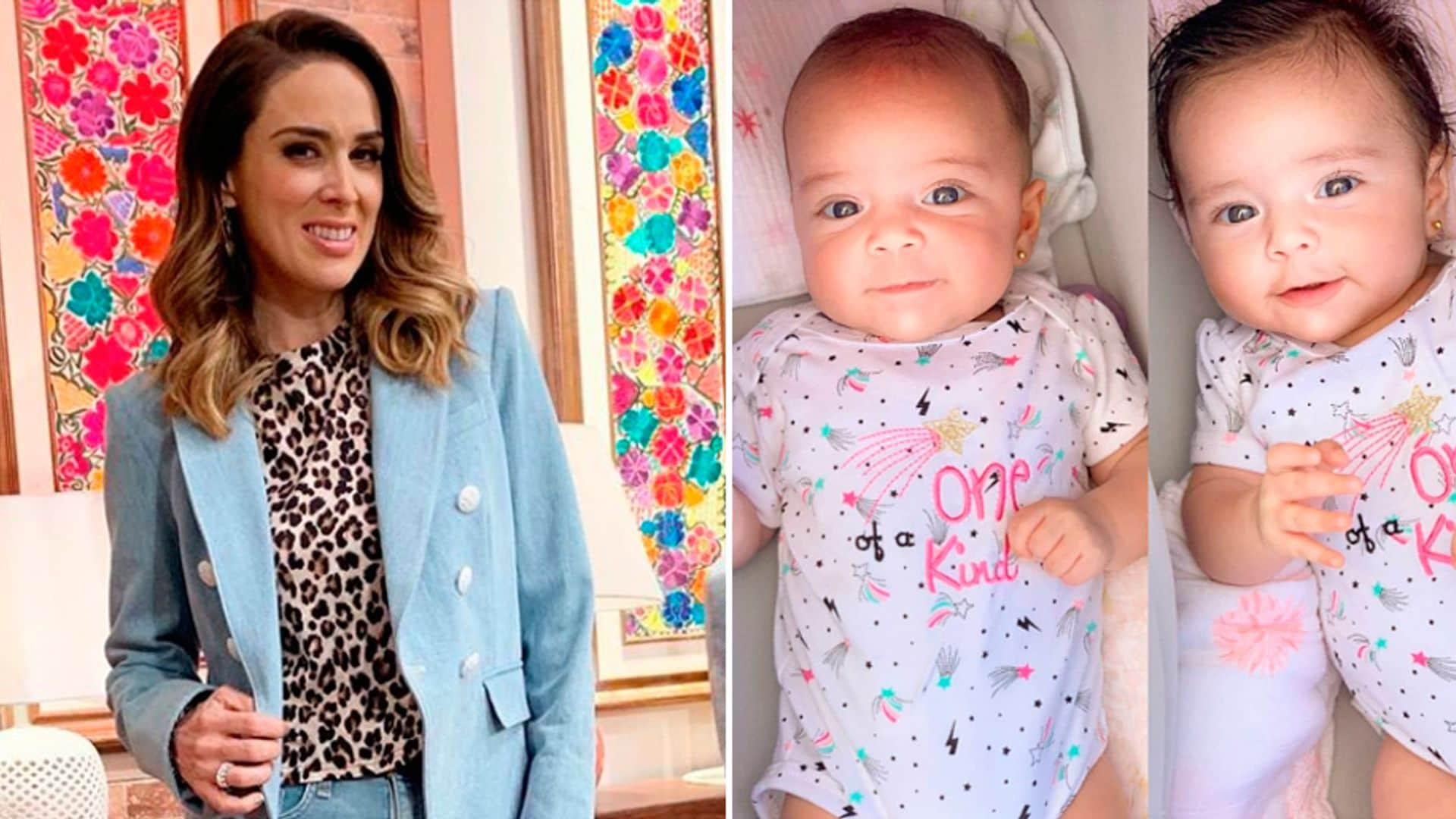 ¡Qué ternura! Las mellizas de Jacqueline Bracamontes cumplen seis meses