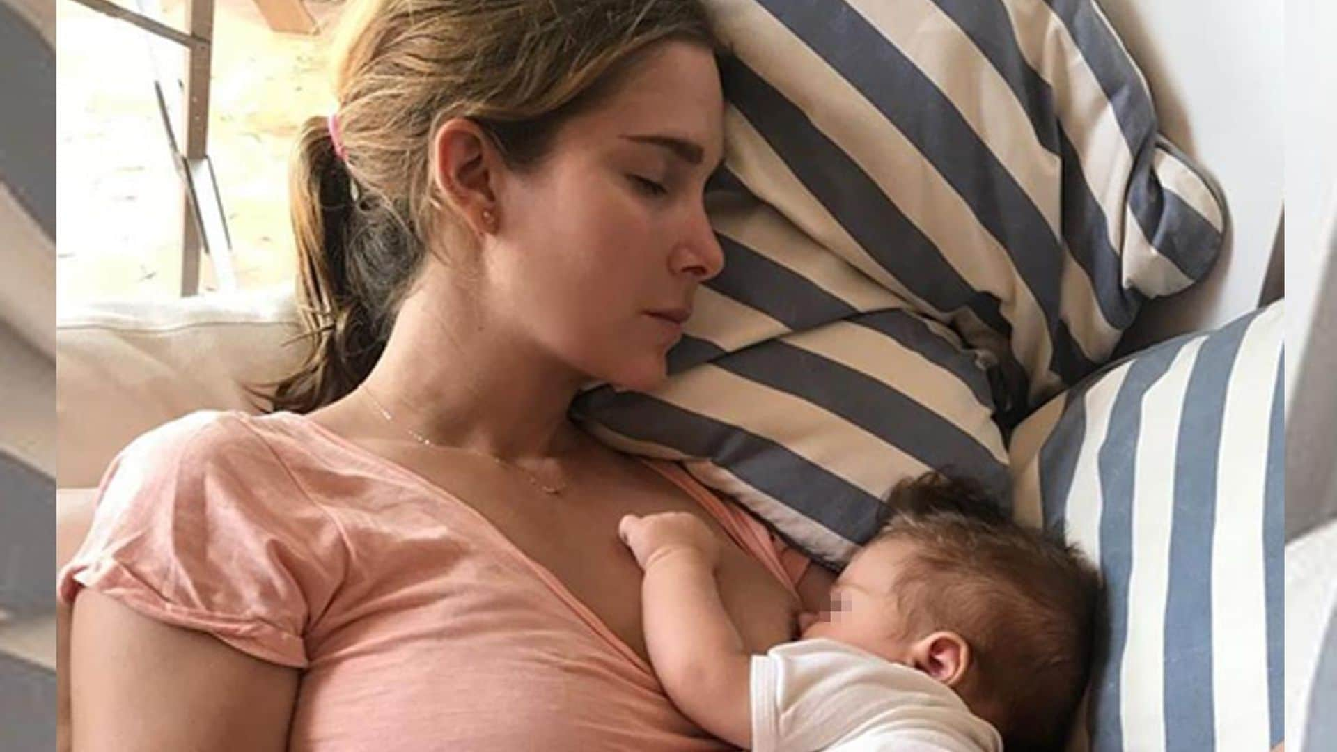 Natalia Sánchez y Marc Clotet, una plácida siesta familiar con sus hijos