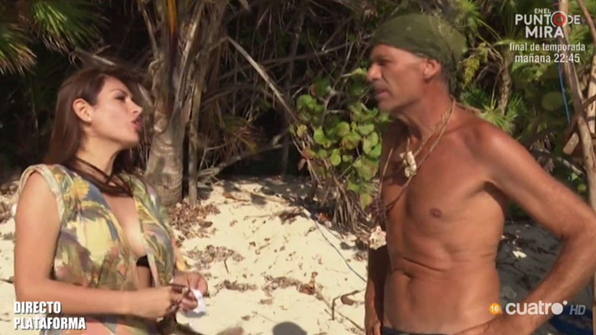 Miriam Saavedra se entera de todo lo que Carlos Lozano ha dicho sobre ella en 'Supervivientes'