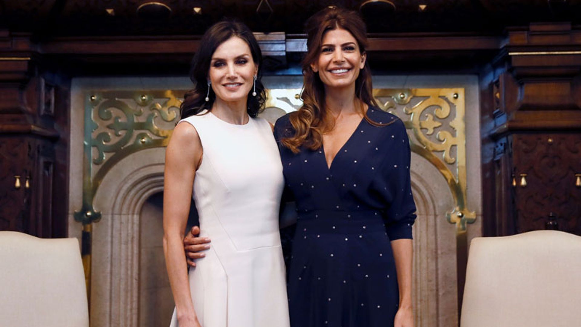 Doña Letizia y Juliana Awada muestran una gran sintonía en su encuentro