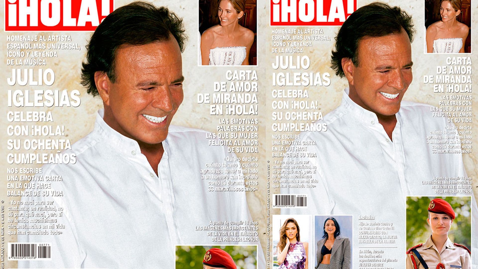 Julio Iglesias celebra con ¡HOLA! su 80 cumpleaños