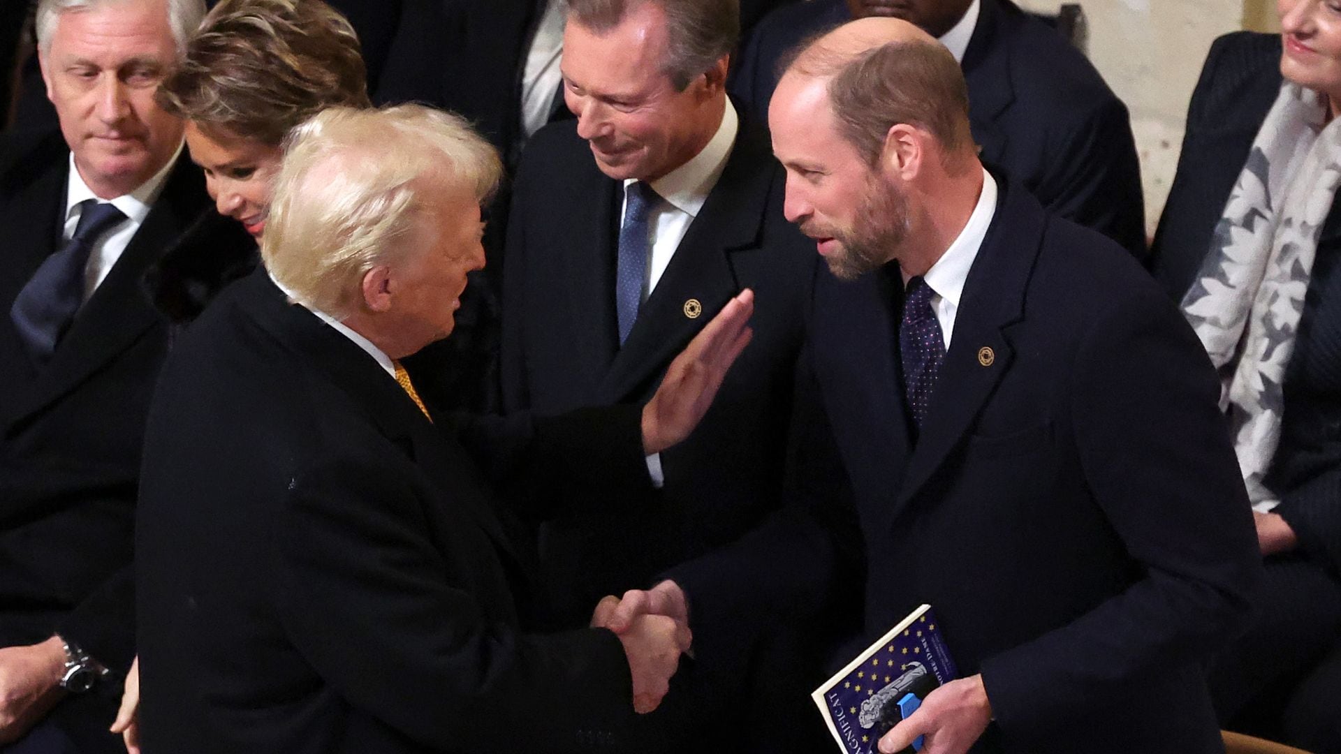 El cordial encuentro de Donald Trump y el príncipe William durante la reapertura de Notre Dame