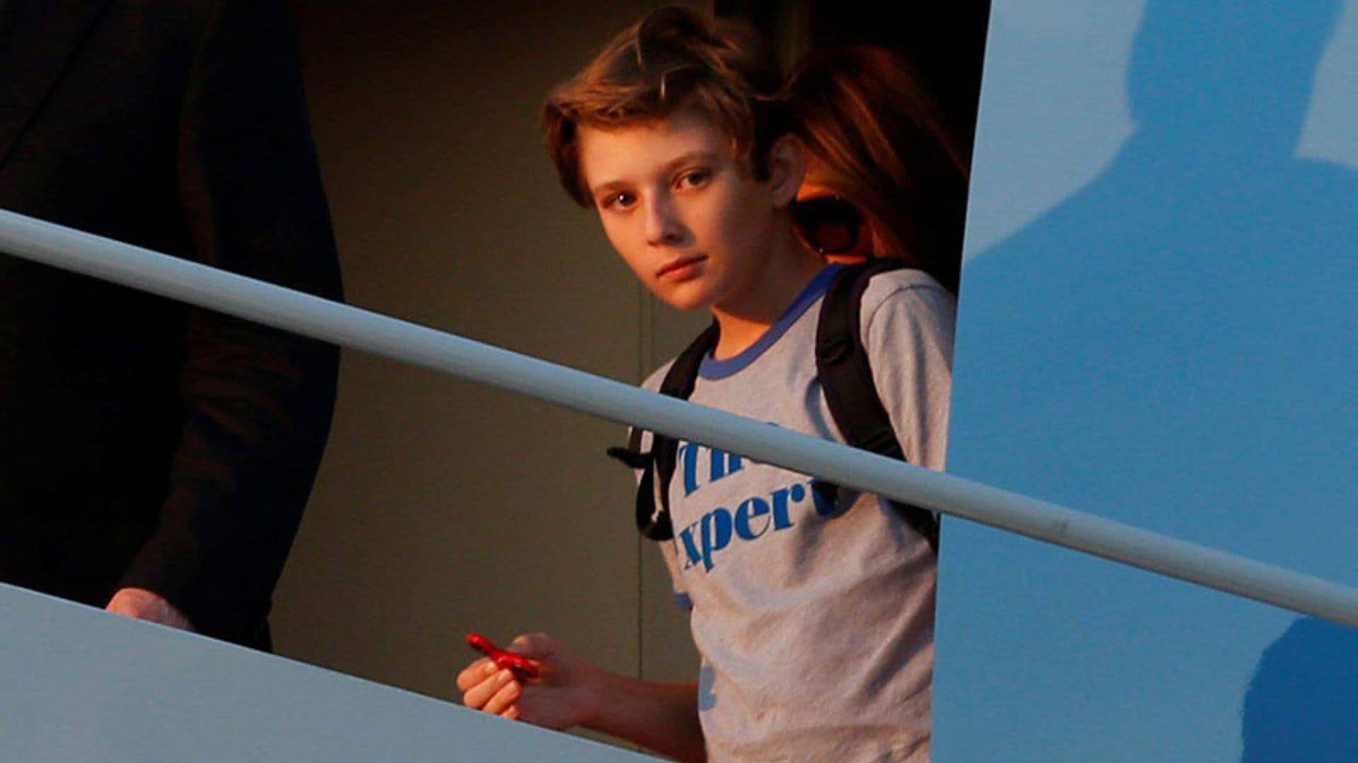 ¡Hasta Barron Trump se apunta a la moda del 'fidget spinner'!