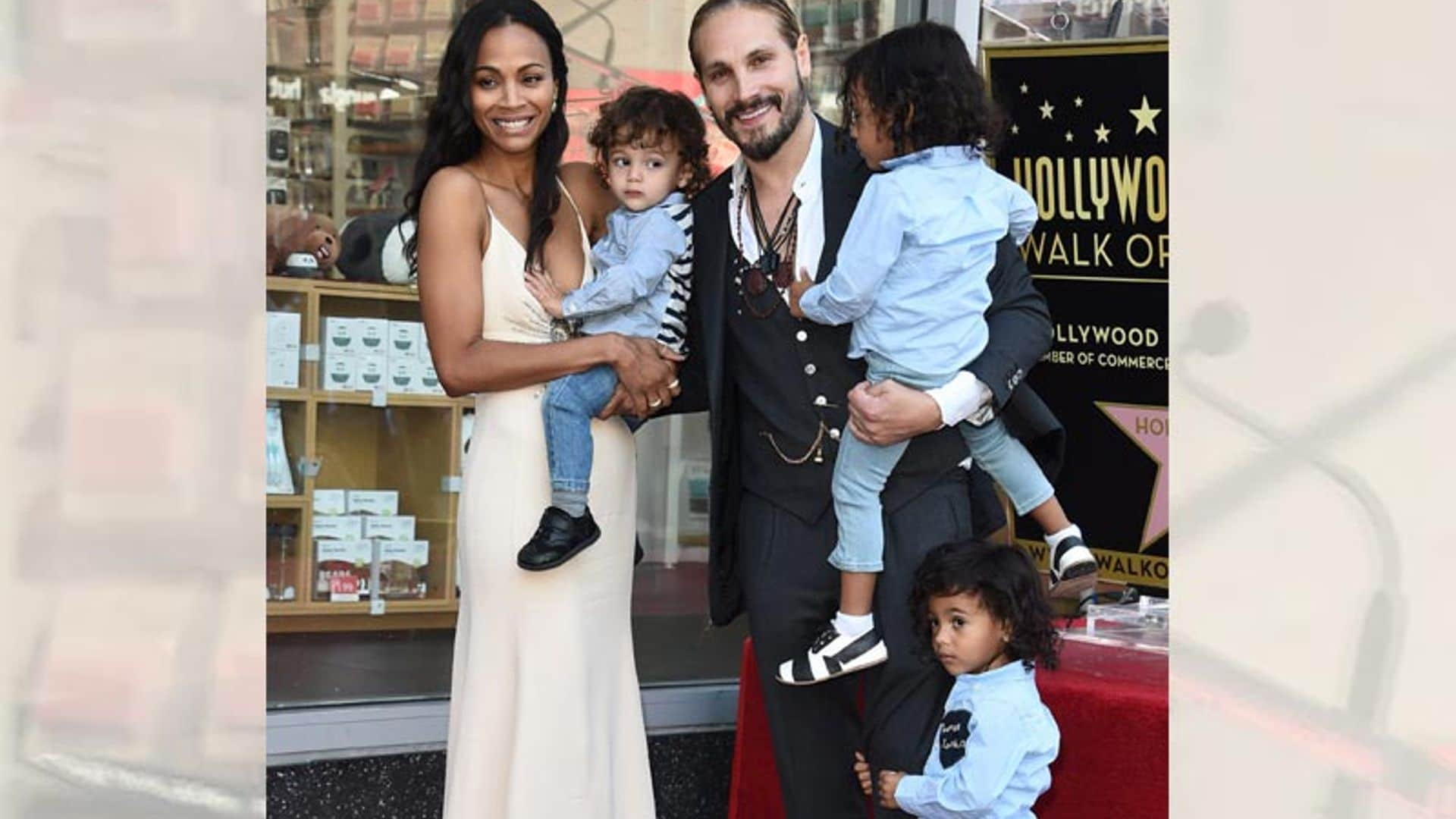 La de la fama y su familia, las dos 'estrellas' de Zoe Saldana