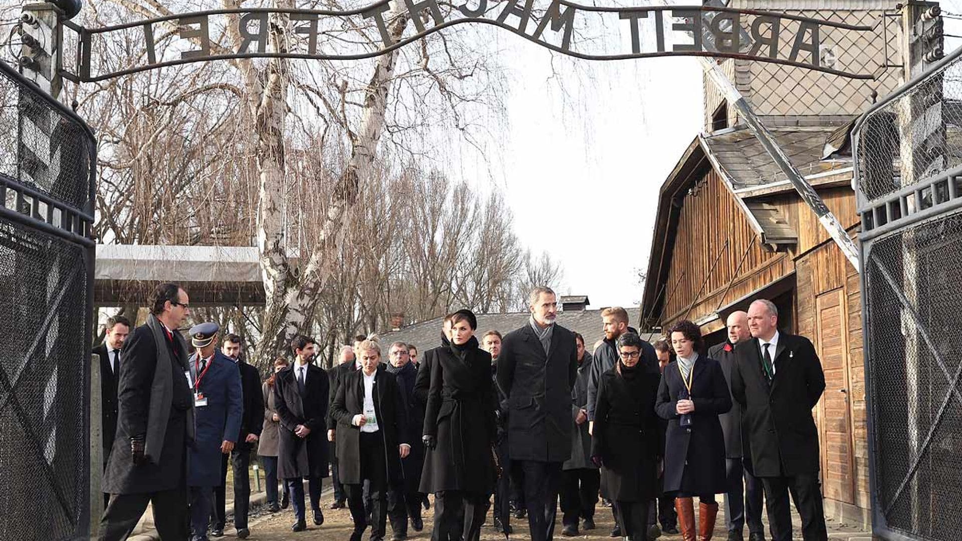 Los Reyes recorren Auschwitz con motivo del 75º aniversario de su liberación