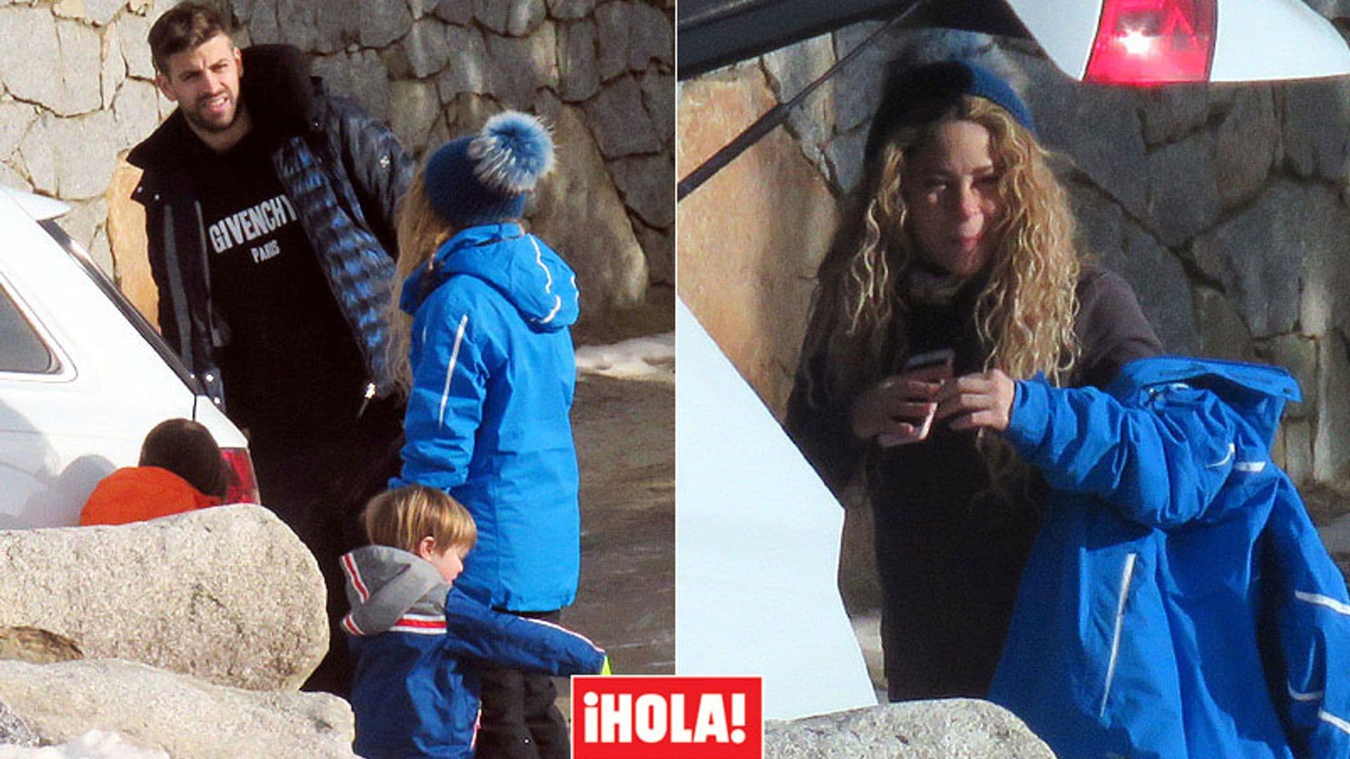 EXCLUSIVA: Shakira disfruta de una escapada en la nieve con Piqué y sus hijos