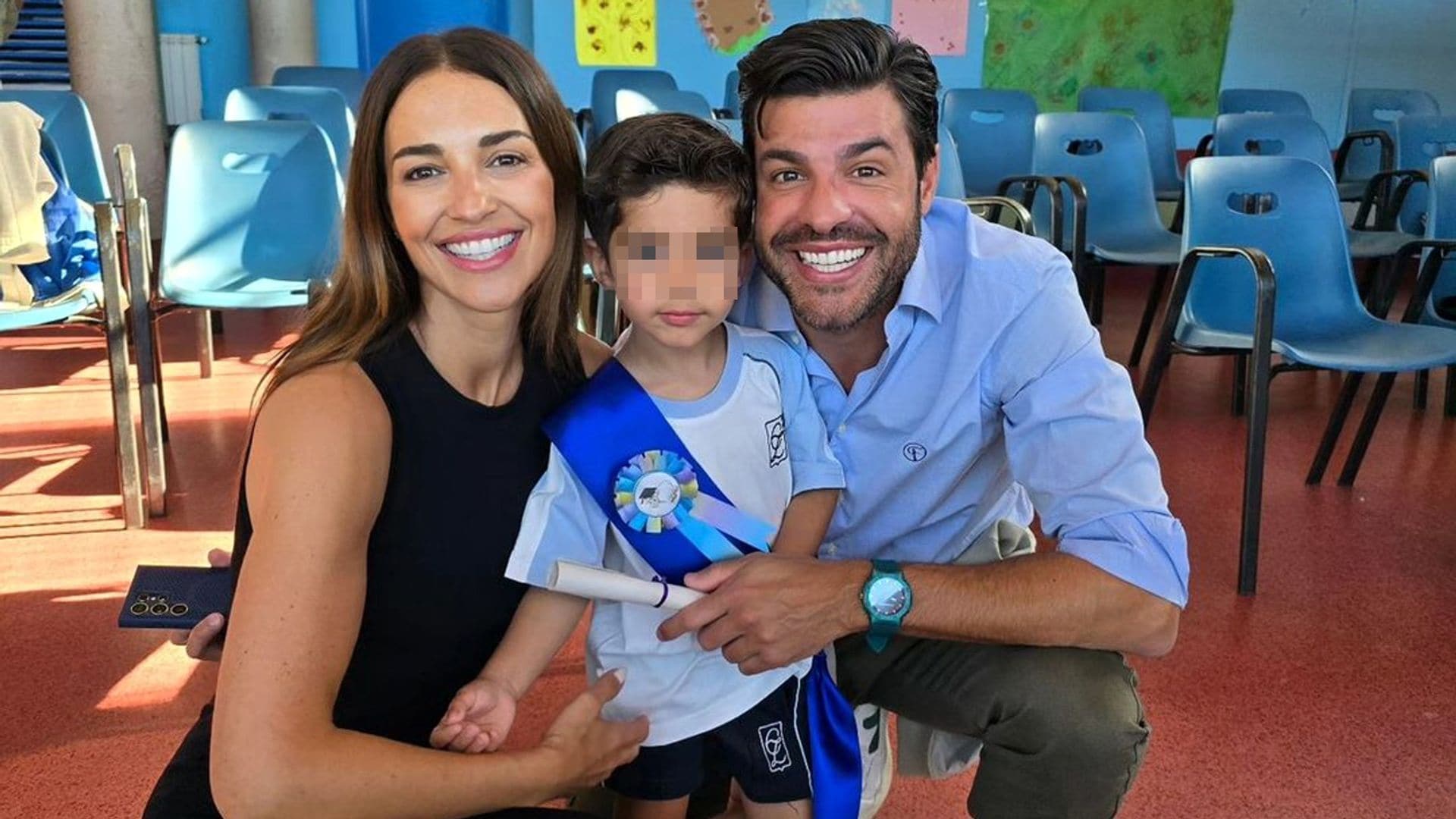 El orgullo de Paula Echevarría y Miguel Torres en la primera 'graduación' de su hijo Miki, de tres años