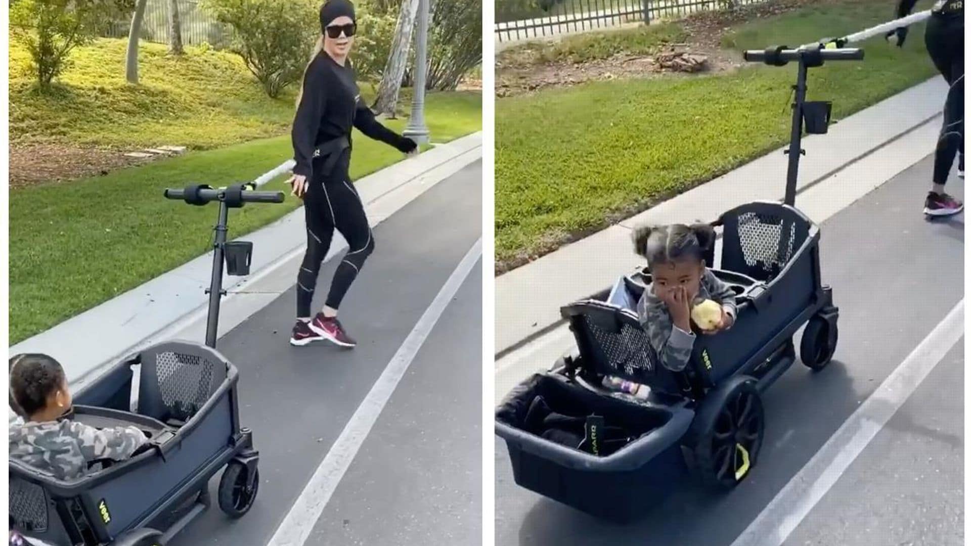 Khloé Kardashian se ejercita con ayuda de su hija True, ¡tienes qué verlo!