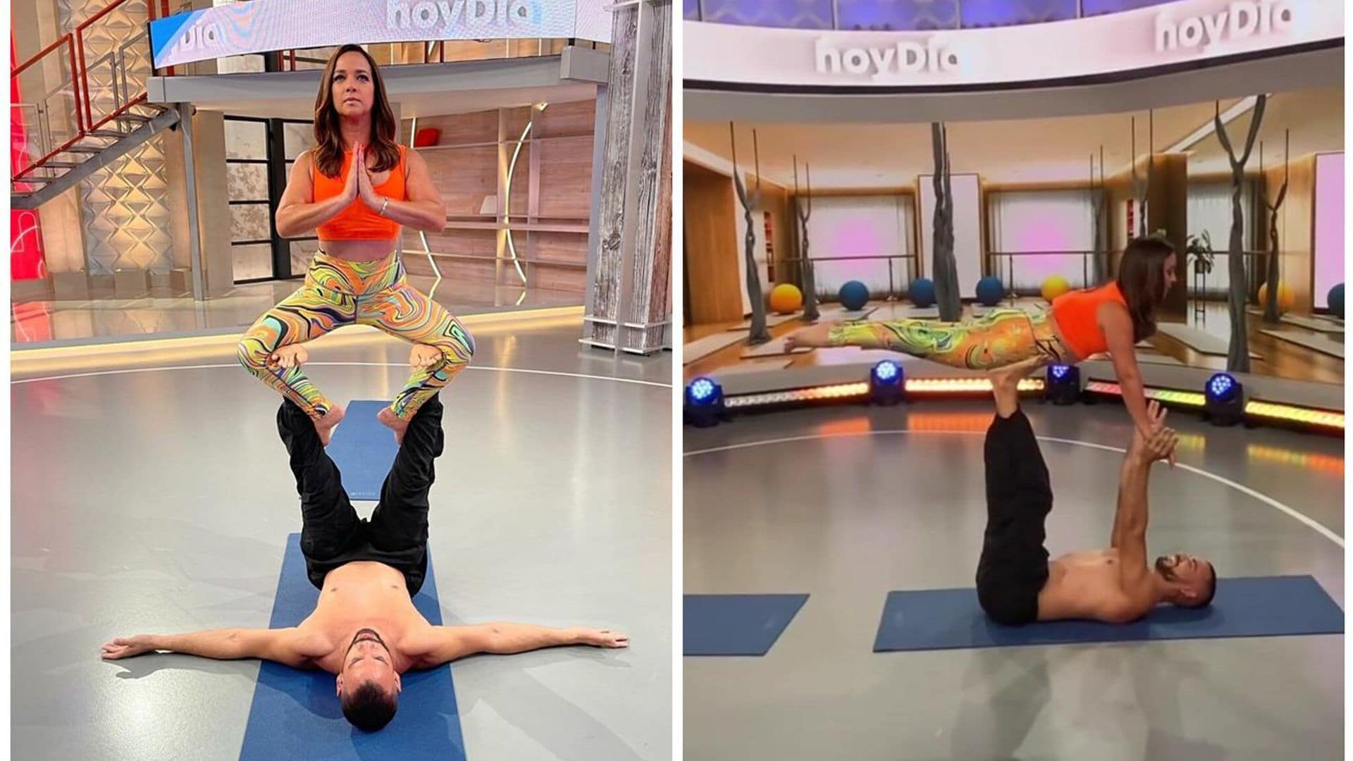 Las posturas de yoga de Adamari López para fortalecer el abdomen y los glúteos