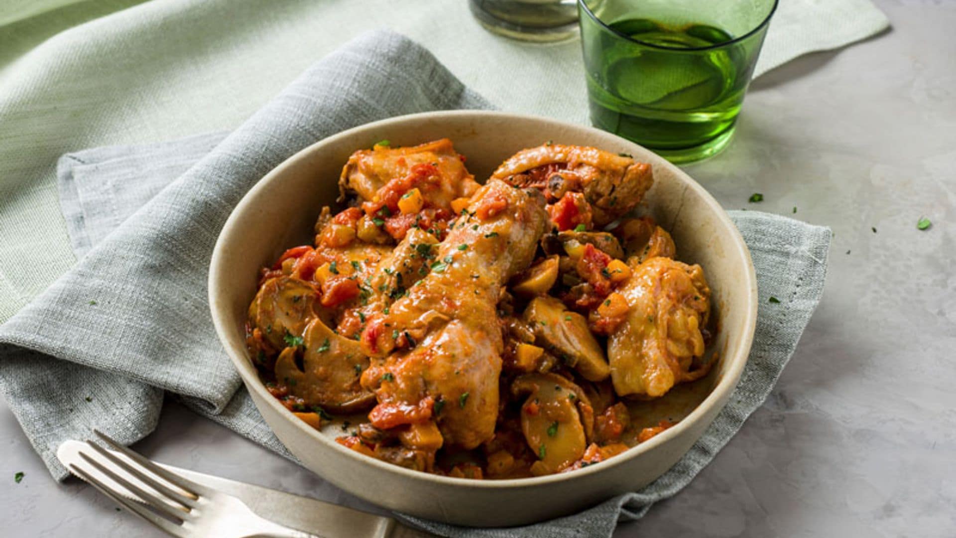 pollo guisado italiana