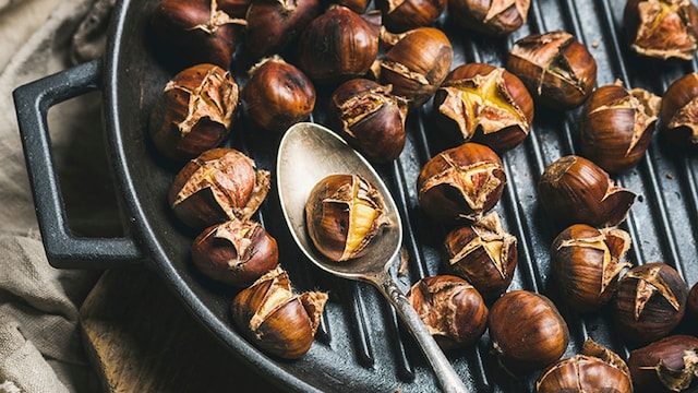 castanas asadas horno en casa