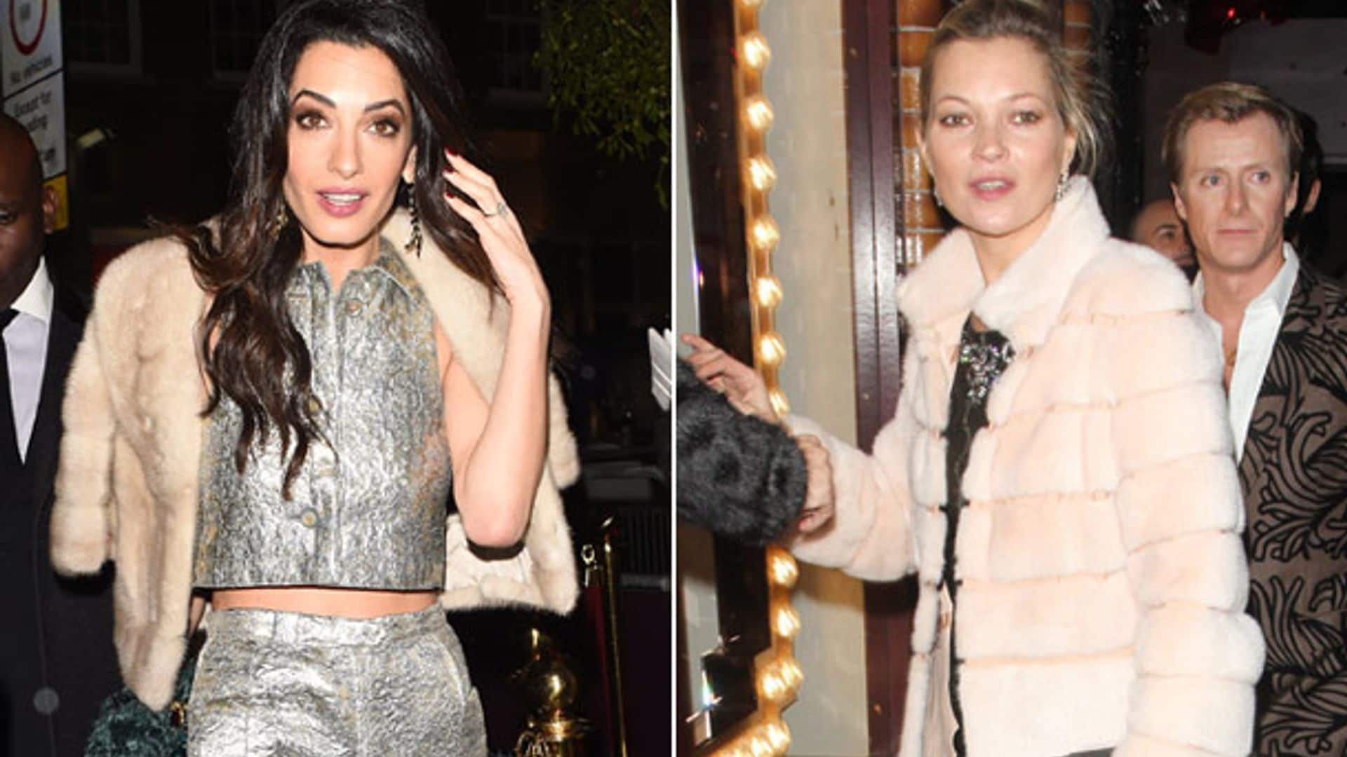 Amal Clooney y Kate Moss disfrutan de una noche de fiesta en Londres