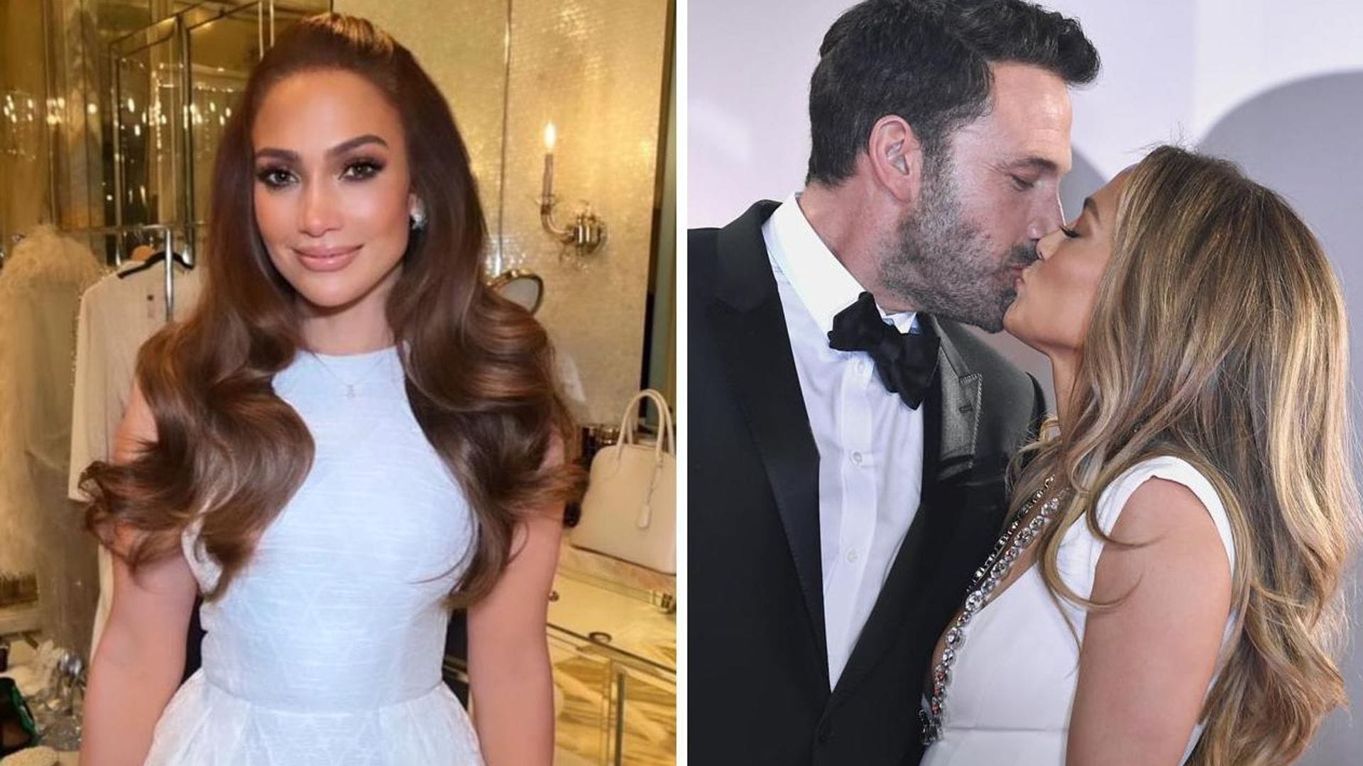 Jennifer Lopez y sus dos vestidos de novia para su boda con Ben Affleck