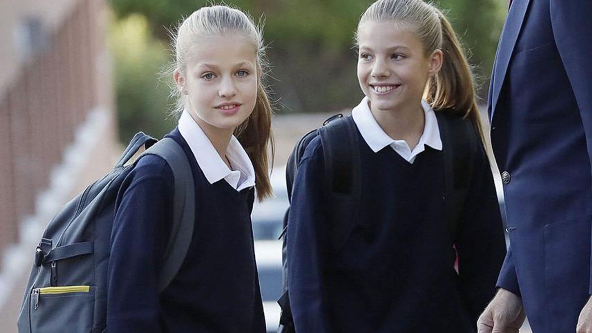 Lo que las mochilas escolares de las princesas Leonor y Sofía revelan sobre su personalidad