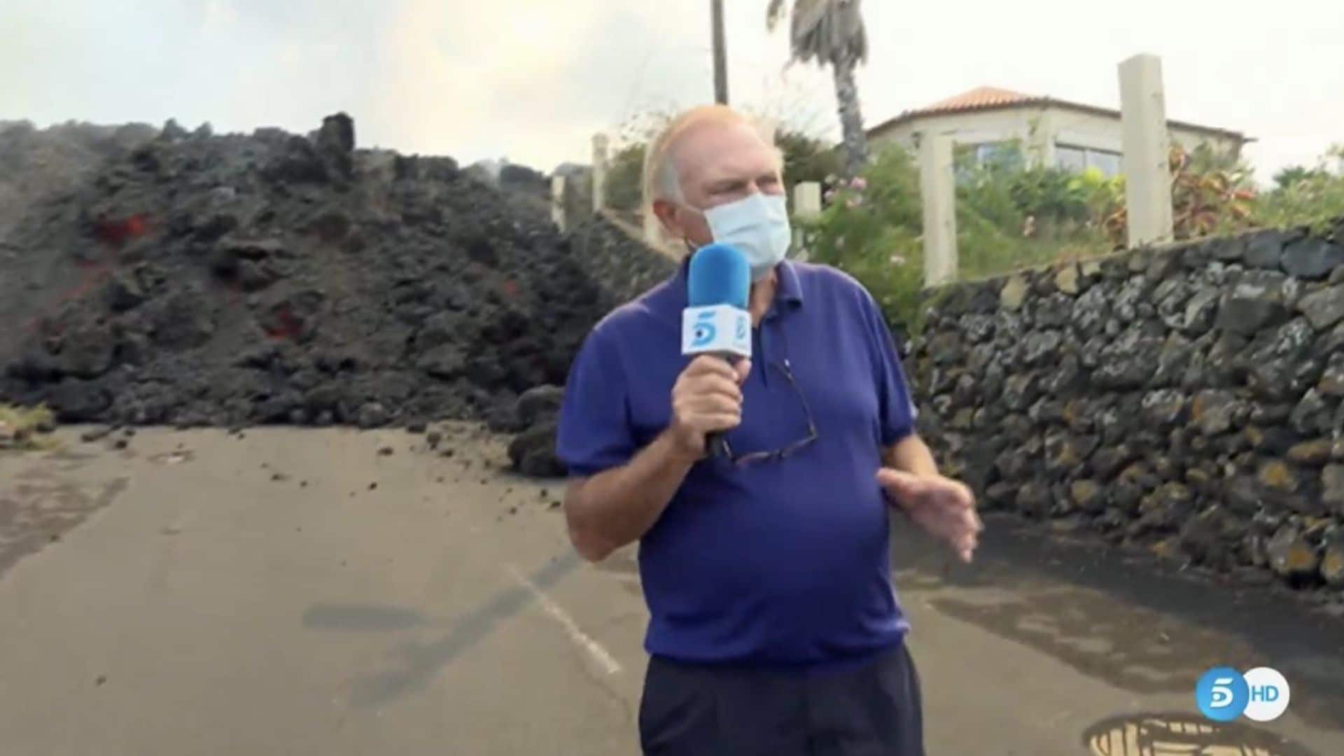 Pedro Piqueras y Carlos Franganillo, de presentadores a reporteros en La Palma