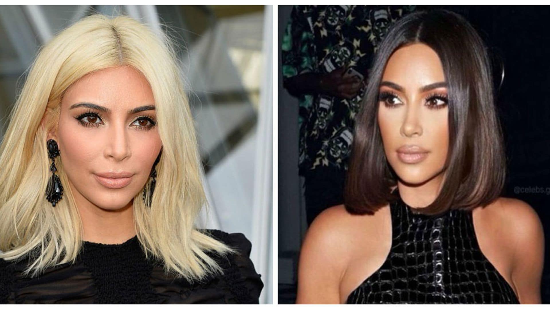 Kim Kardashian brunette o blonde