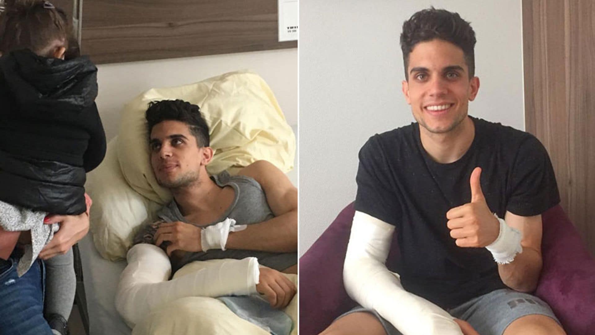 Marc Bartra recibe la visita de sus chicas y narra 'los 15 minutos más duros' de su vida