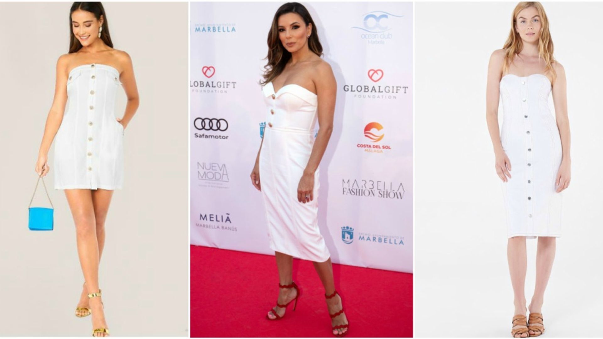 9 vestidos ‘strapless’ que puedes usar como Eva Longoria