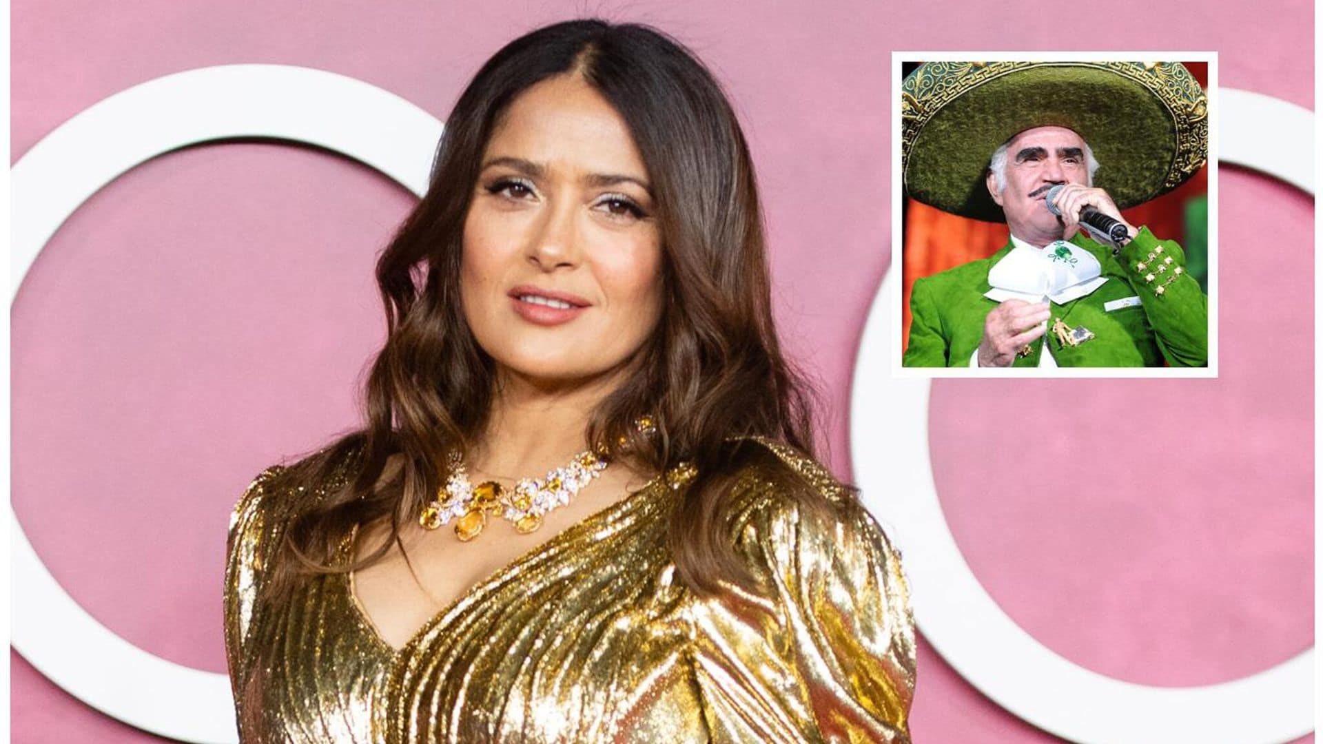 Salma Hayek rinde un homenaje al legendario Vicente Fernández