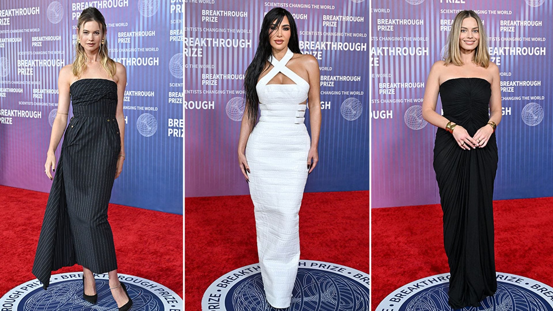 De los drapeados de Margot Robbie al escote cruzado de Kim Kardashian: los looks de los premios Breakthrough