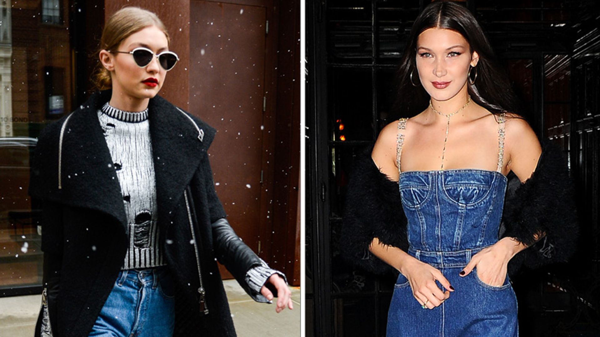 Coordinadas (pero cada una a su estilo): Las hermanas Hadid apuestan ¡todo al ‘denim’!