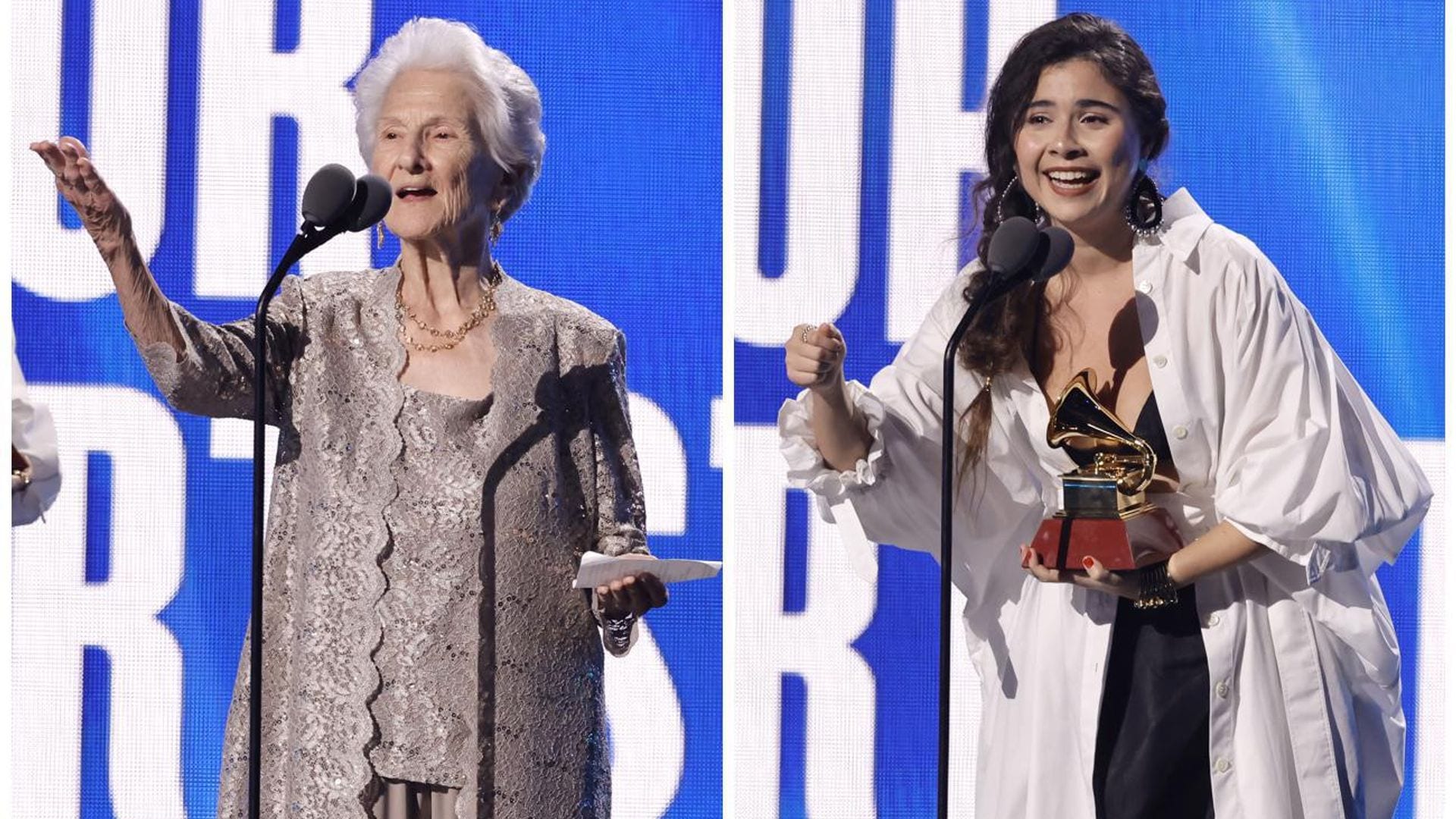 Lo más emotivo: Ángela Álvarez, de 95 años, y Silvana Estrada, ganan la categoría de Mejor Nuevo Artista