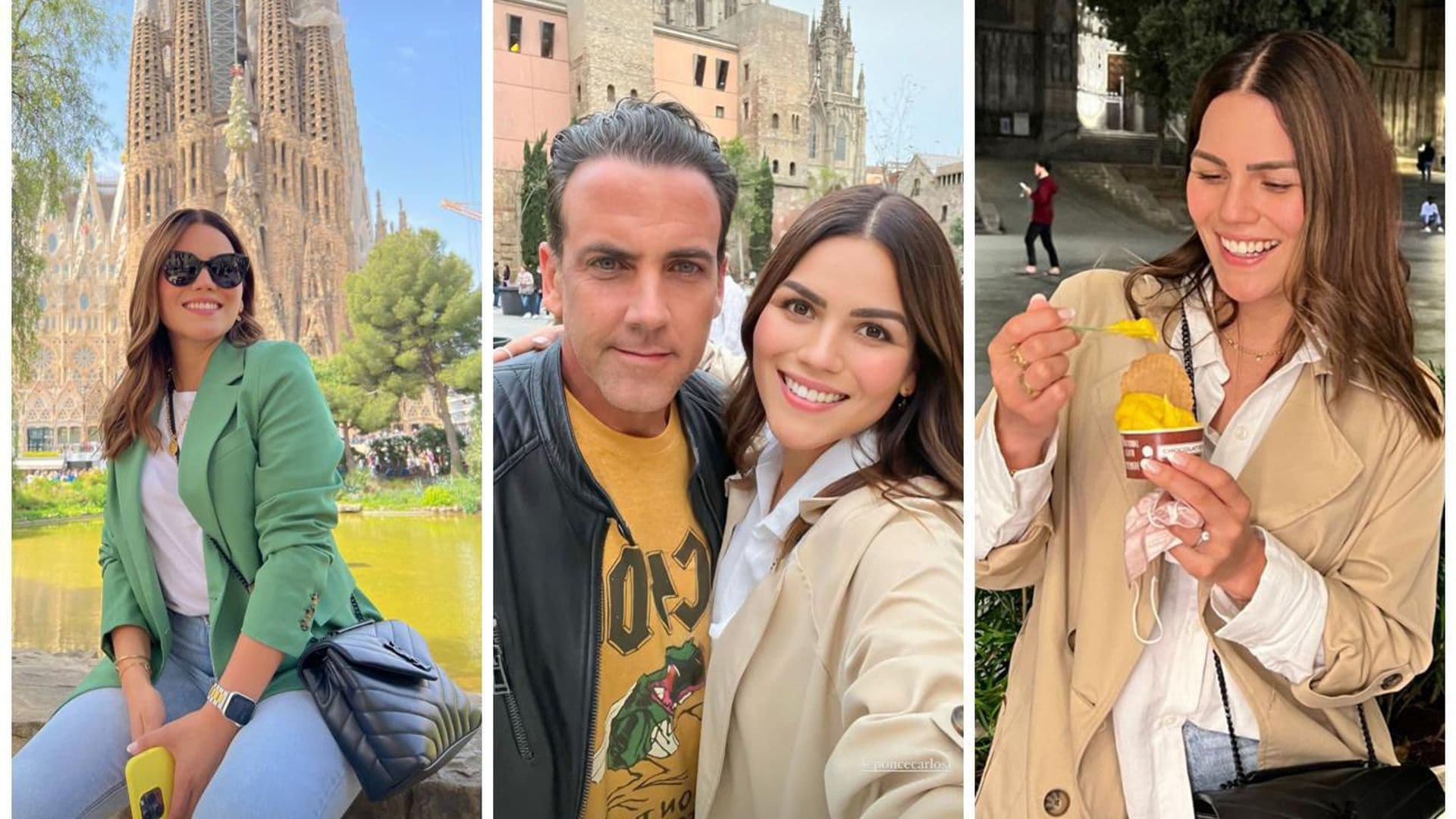 Carlos Ponce y Karina Banda transforman su viaje de trabajo en unas vacaciones por España