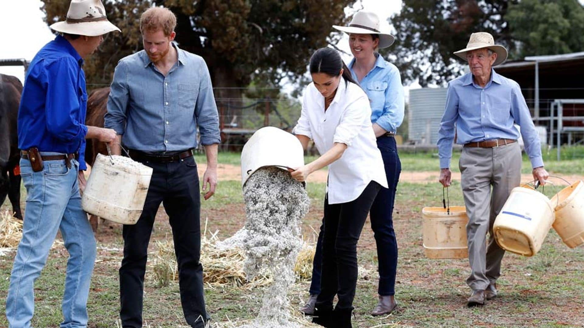 ¡Como nunca los habíamos visto! Harry y Meghan en su rol de granjeros