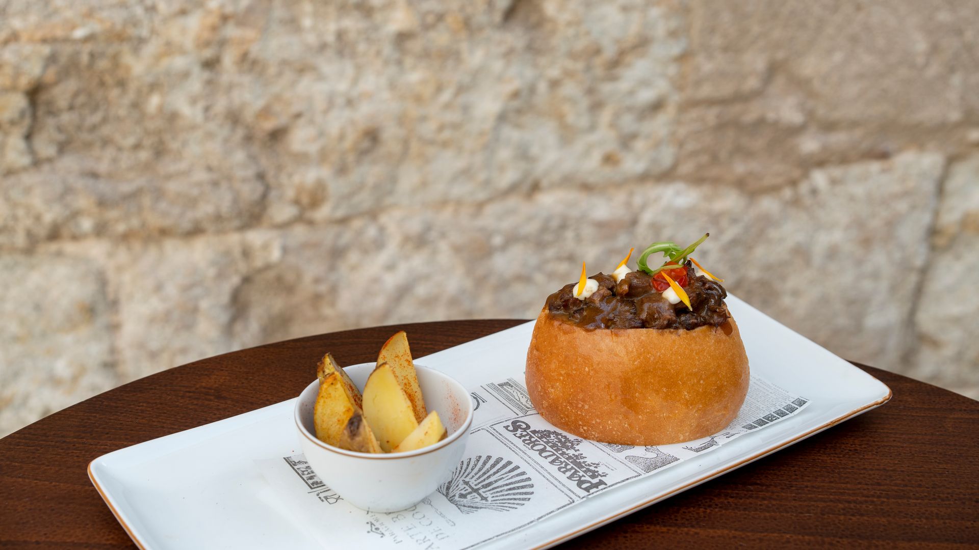 Brioche de carrilleras en el Parador de Ciudad Rodrigo