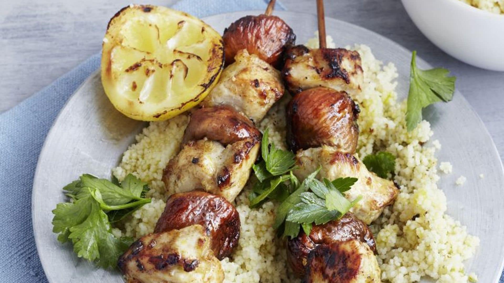 brochetas pollo cuscus