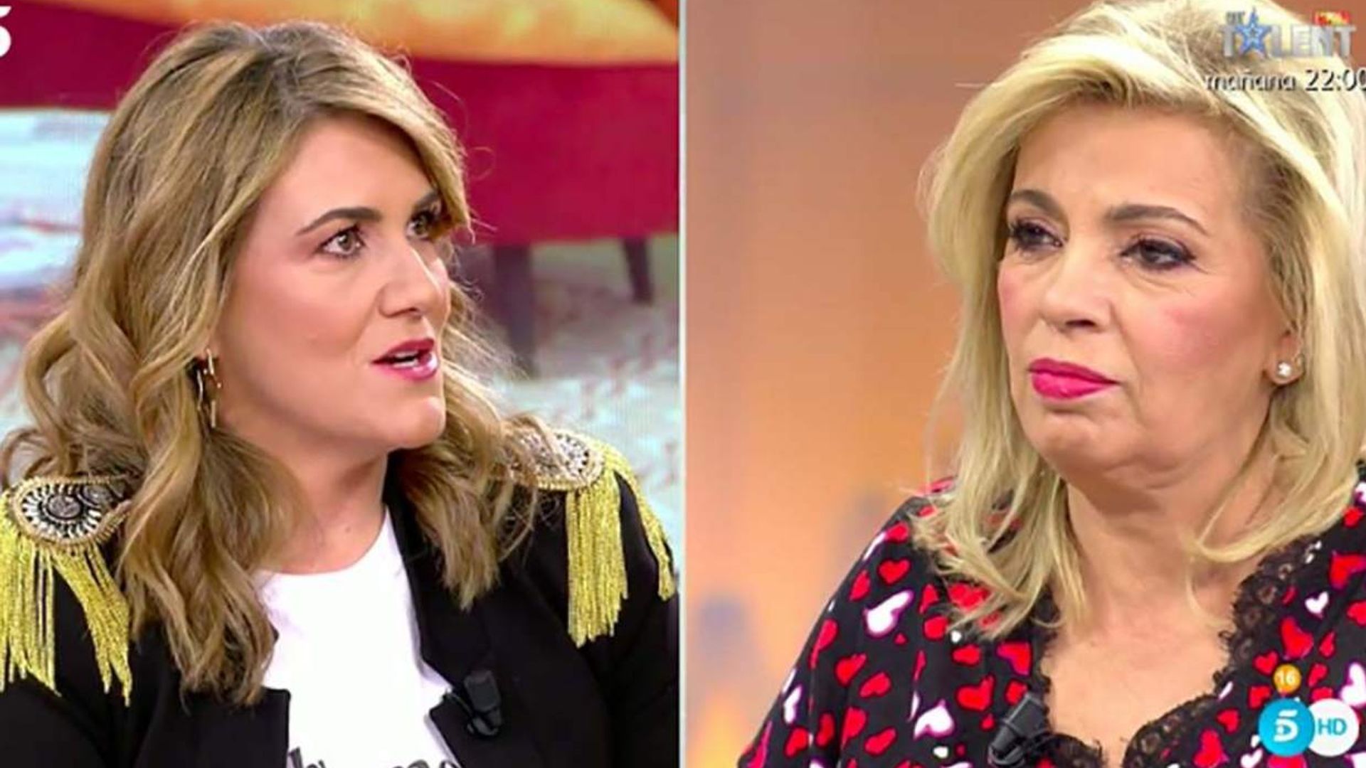 El tenso reencuentro de Carlota Corredera y Carmen Borrego en 'Viva la vida'