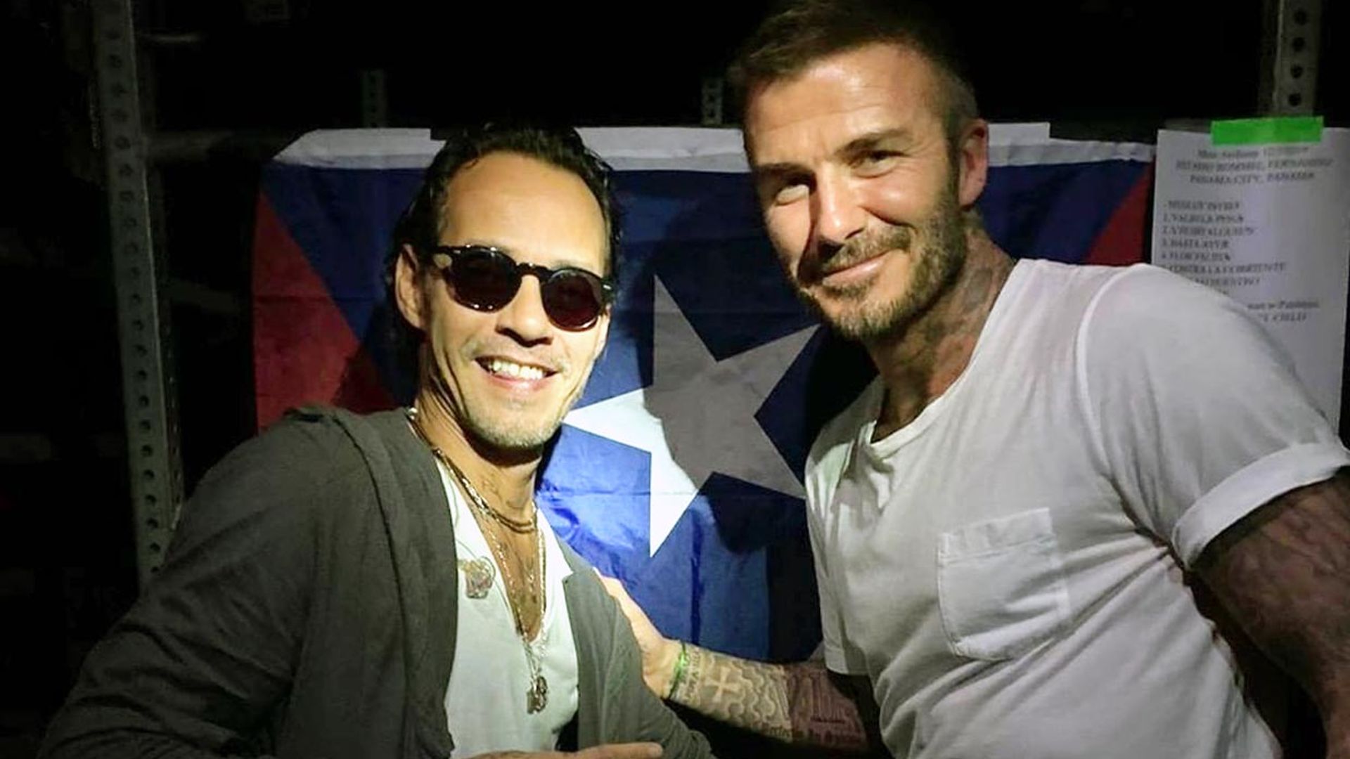 David Beckham sorprende compartiendo escenario con Marc Anthony en un concierto