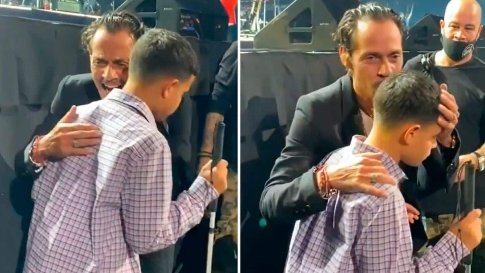 Marc Anthony y el gran gesto con un fan en pleno concierto