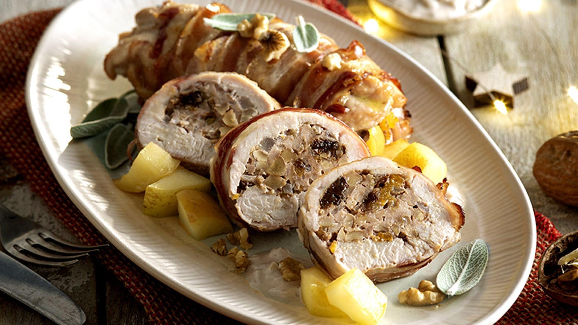 Pechugas de pavo con salsa de nueces y Oporto