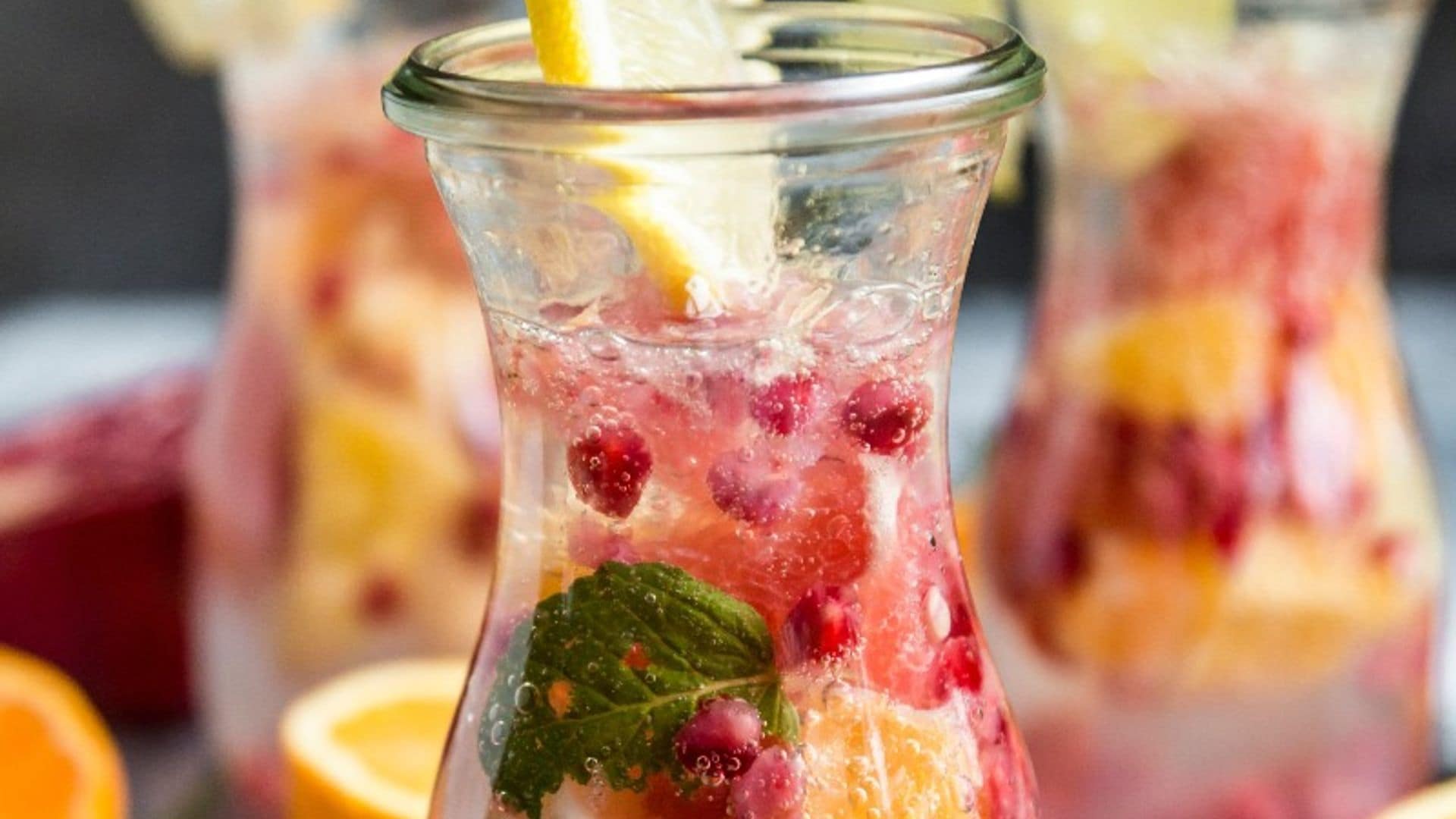 Agua con frutas del Mediterráneo