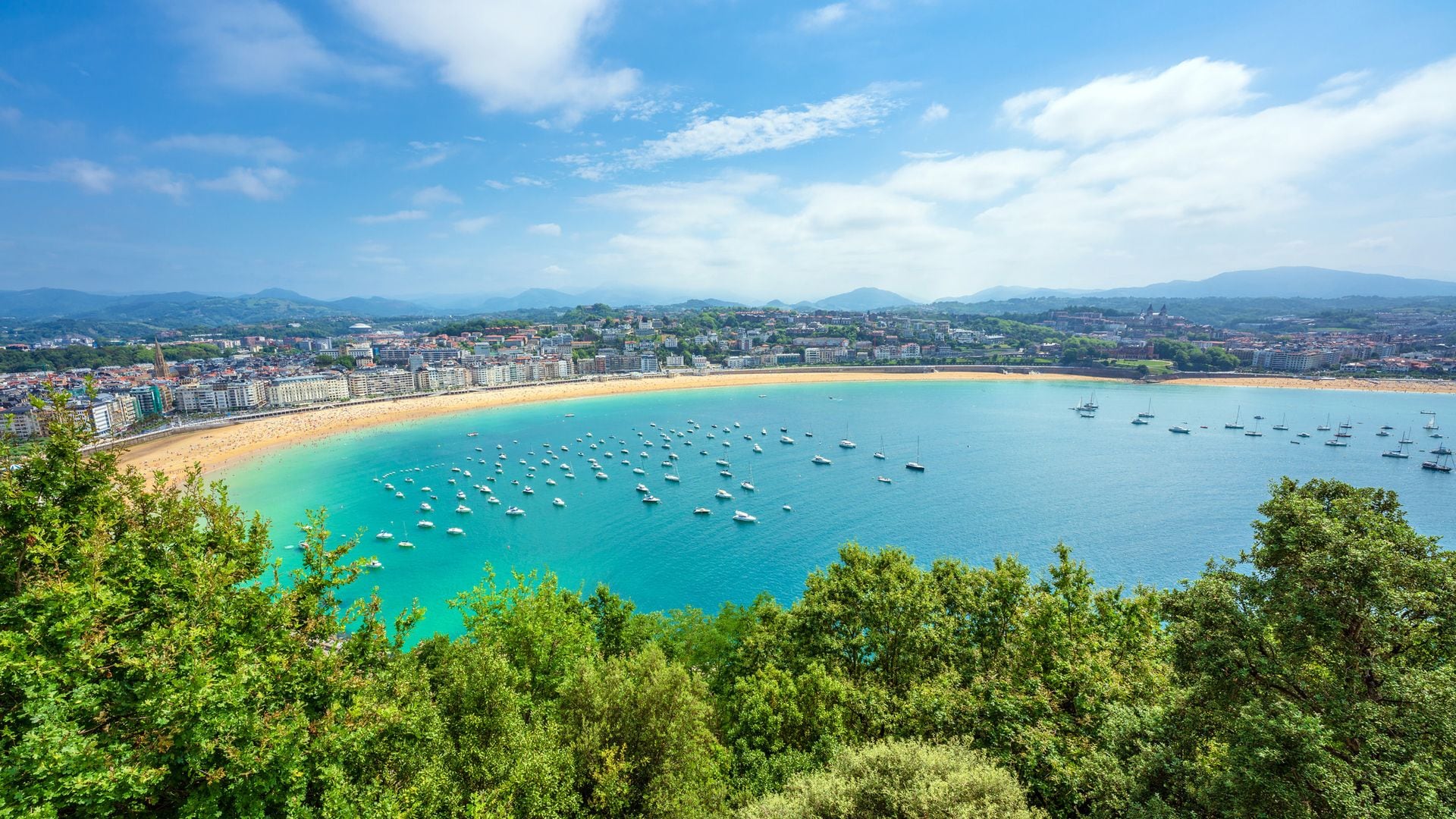 Playa de La Concha Beach En San Sebastián, Guipúzcoa, País Vasco