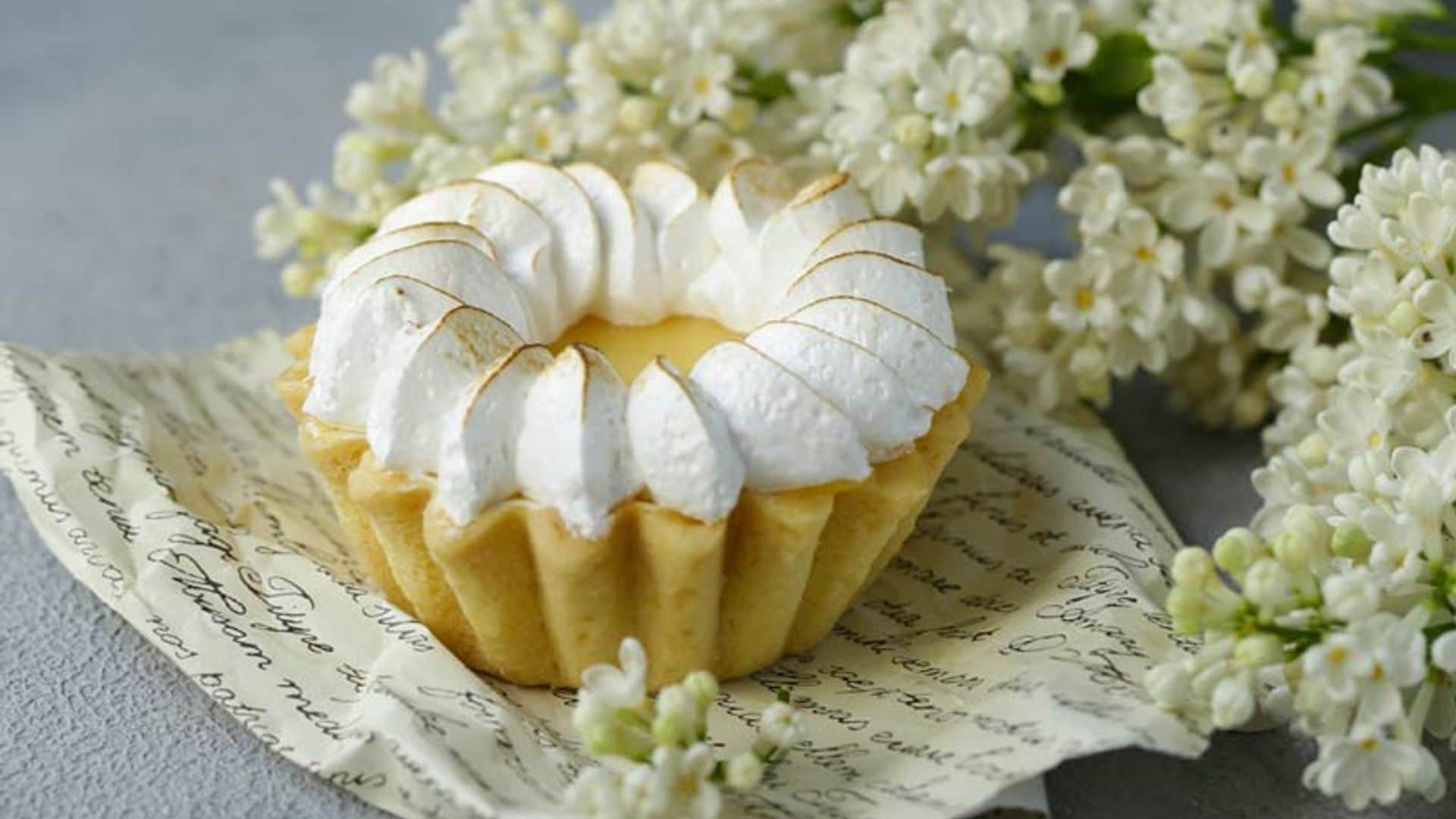 Tartaletas de chocolate blanco a la lima-limón