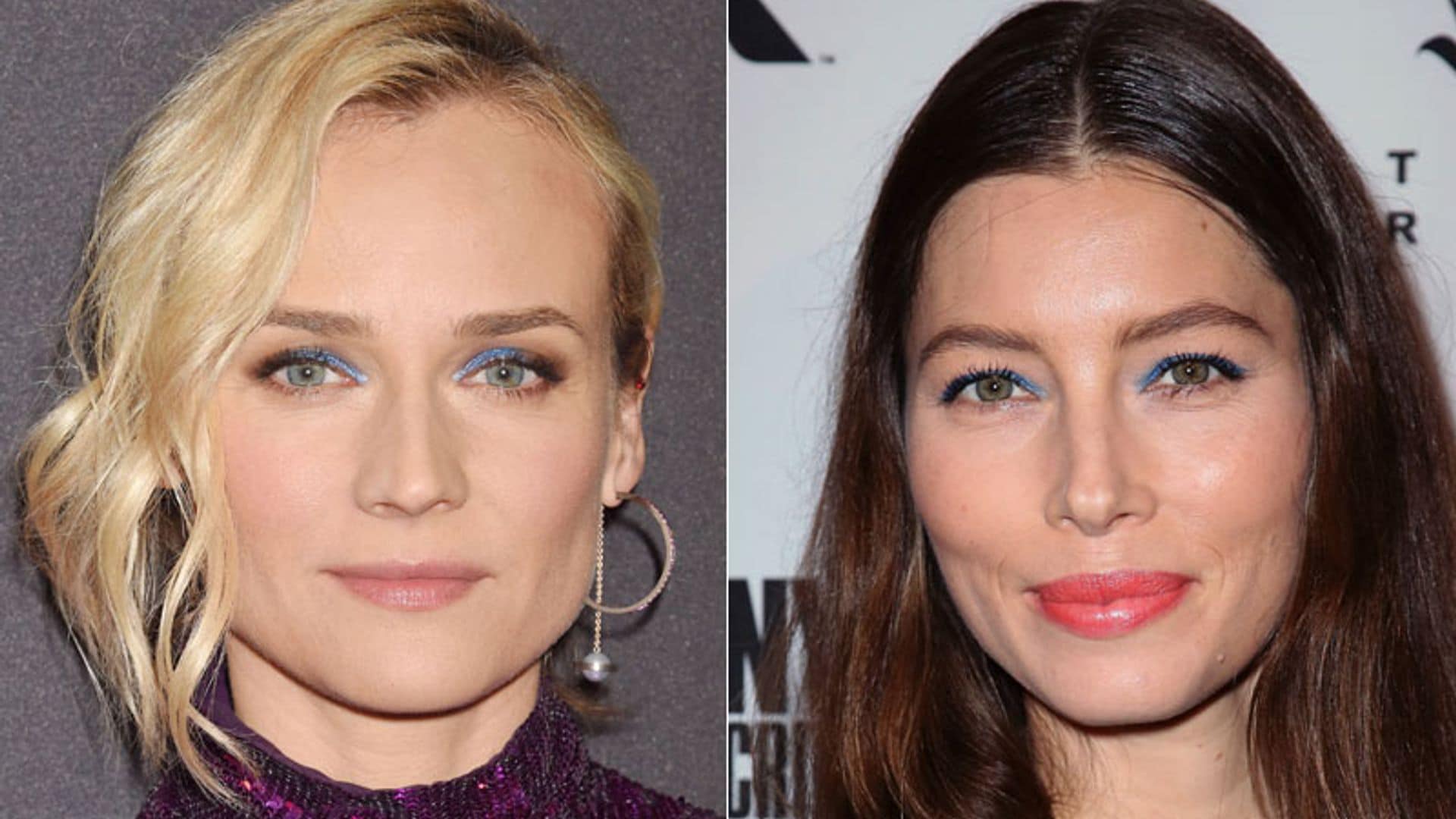 Miradas 'blue': Diane Kruger y Jessica Biel desafían al color de moda