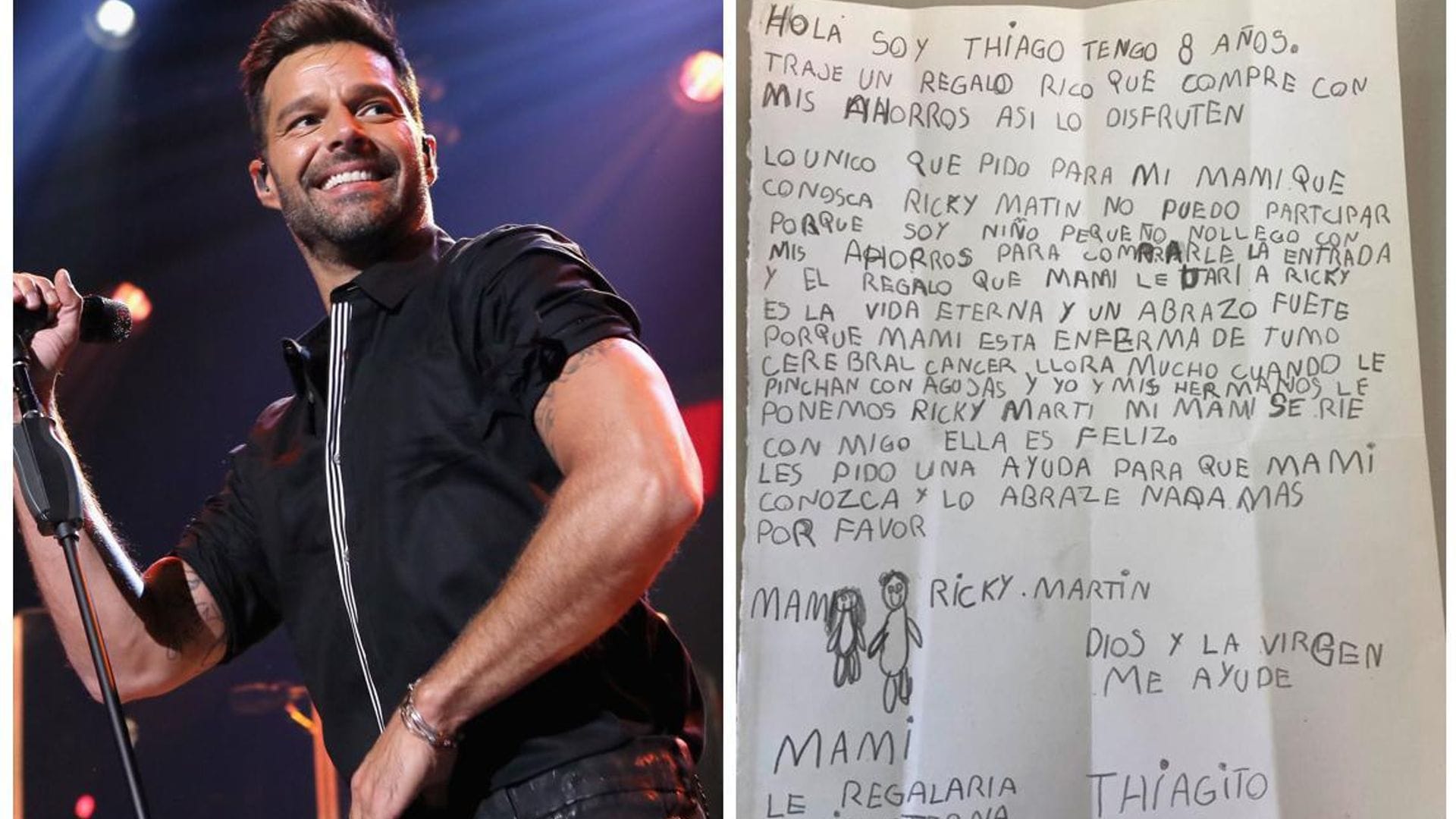 La conmovedora petición de un niño para que su mamá con cáncer conozca a Ricky Martin