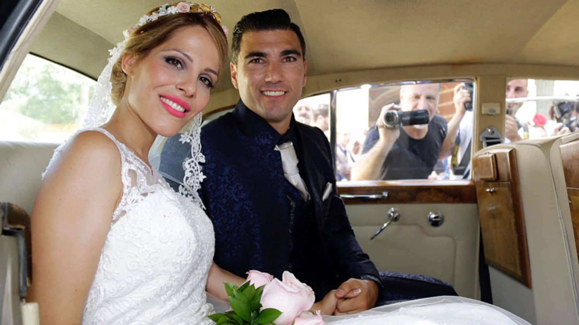 El futbolista José Antonio Reyes y Noelia López pronuncian el 'sí, quiero' dos años después de comprometerse