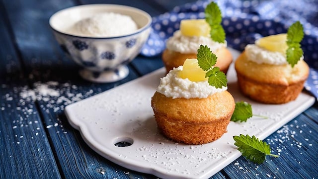 muffins de pina y coco