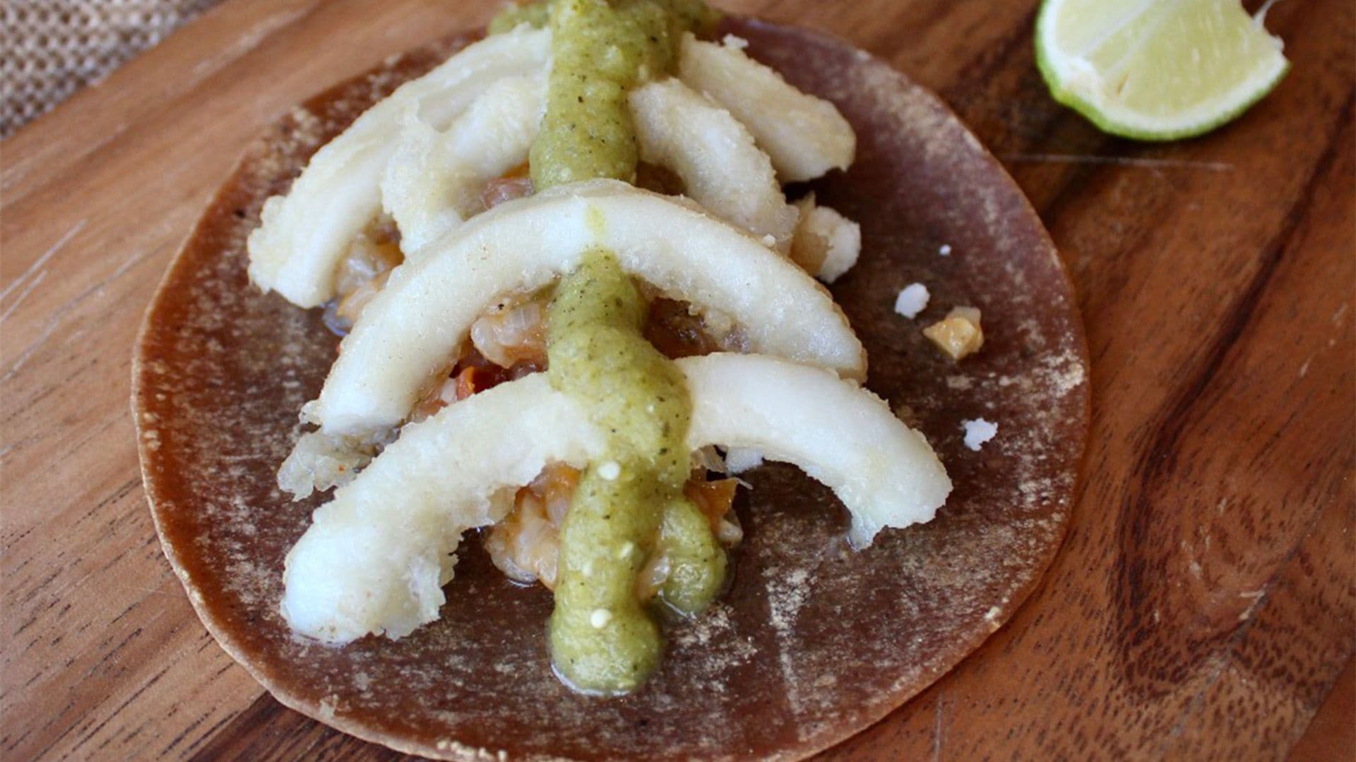 Tacos Gobernador de calamares