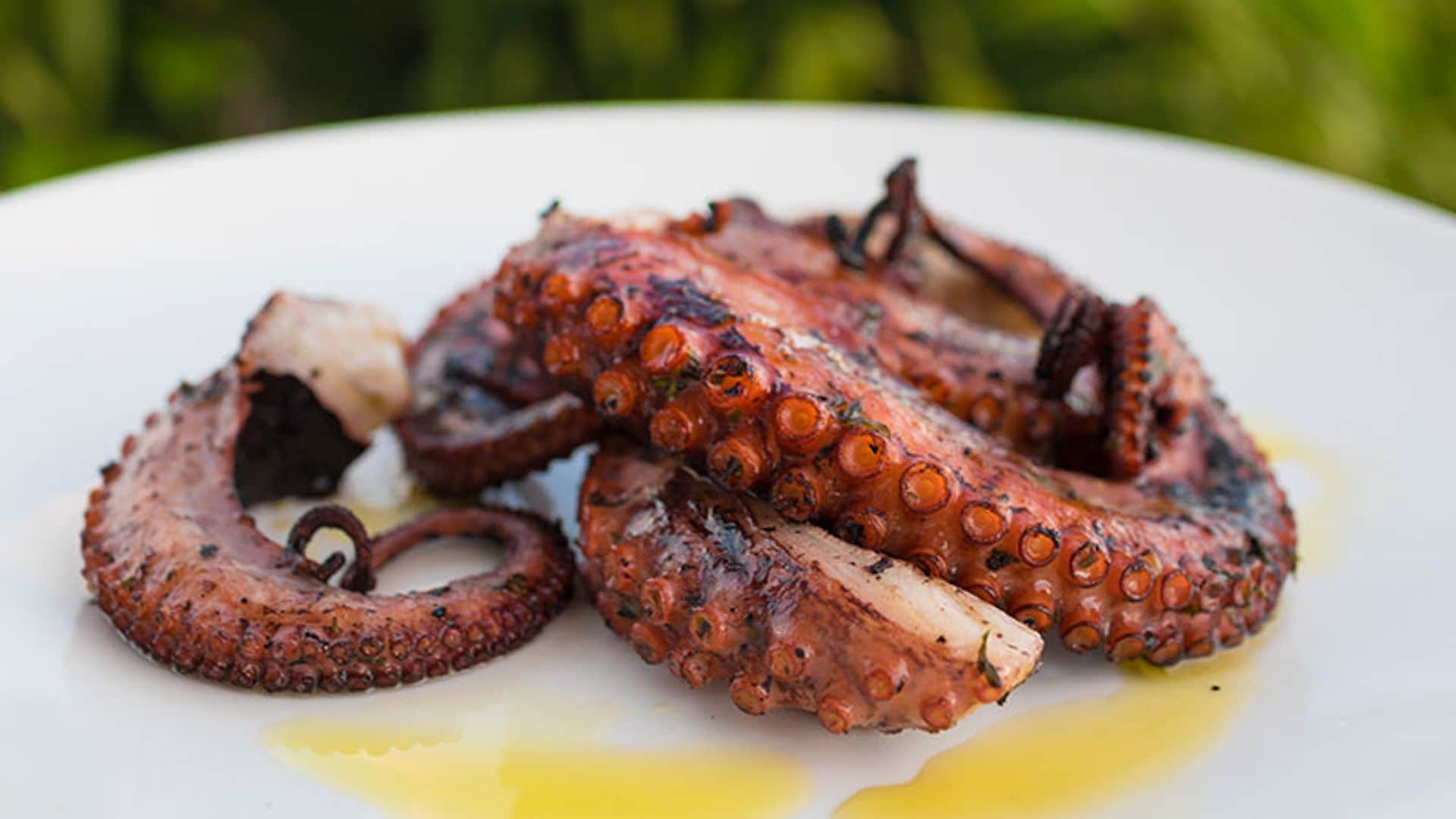 pulpo a la parrilla con marinado de miso