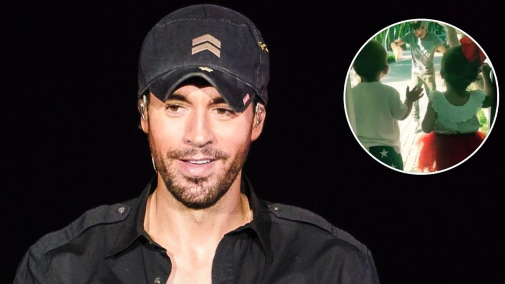 Enrique Iglesias y su momento más divertido al lado de Lucy y Nicholas, sus dos hijos