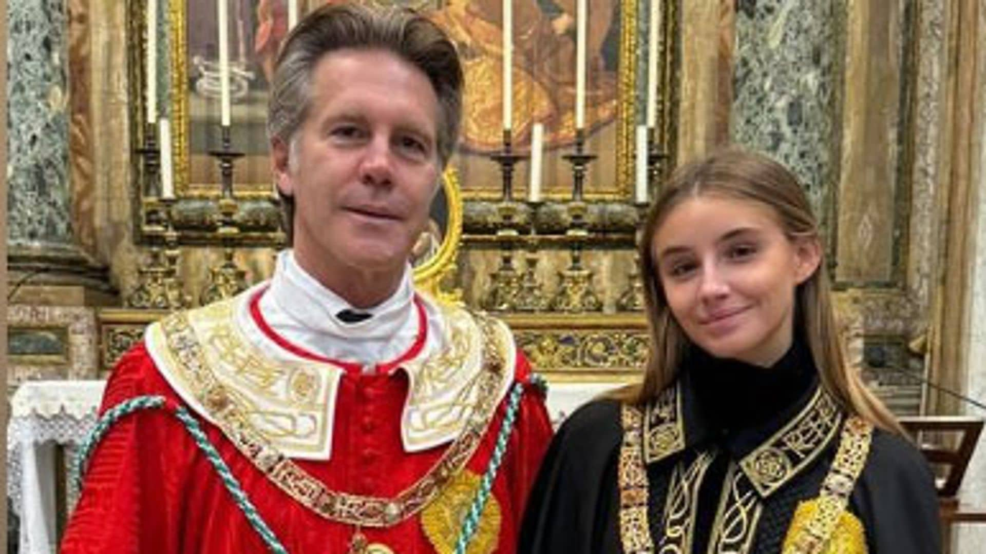 Filiberto de Saboya, acompañado por su hija Vittoria, se estrena como jefe de la Casa Real italiana