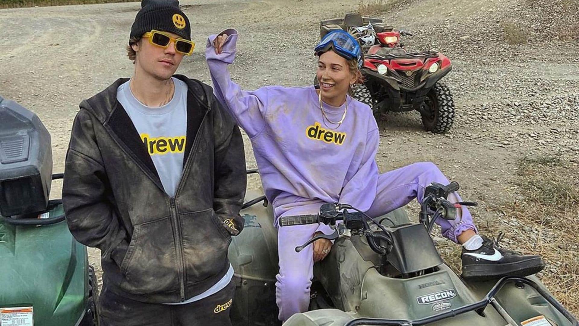 ¡Todo diversión! Día de 'quads' y suciedad con Justin y Hailey Bieber