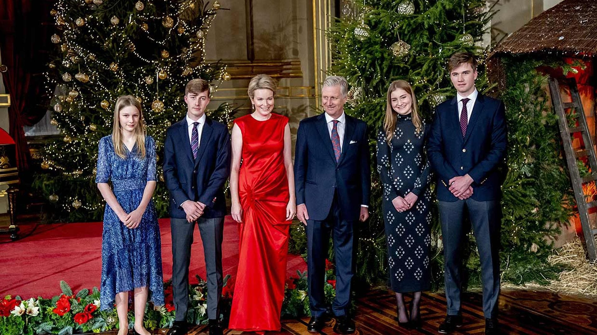 Felipe y Matilde de Bélgica, de concierto con sus hijos tras la vuelta de Elisabeth y Gabriel a casa por Navidad